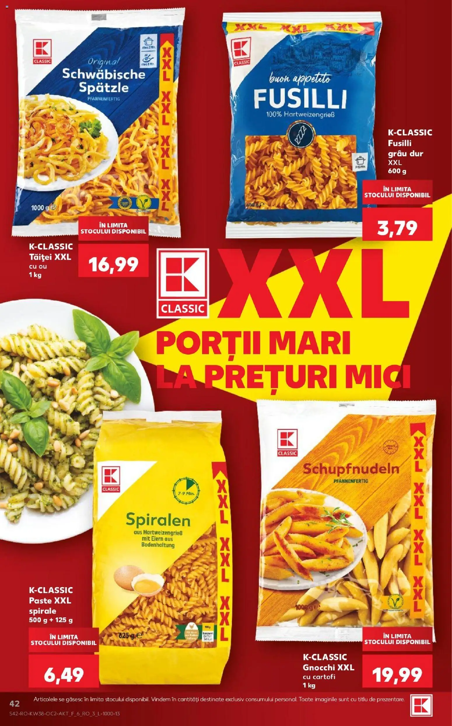 Kaufland RO akciós ujság - amely érvényes a következő dátumtól: 2026.09.16. | Oldal: 42 | Termékek: Protein, Gnocchi, Vegán