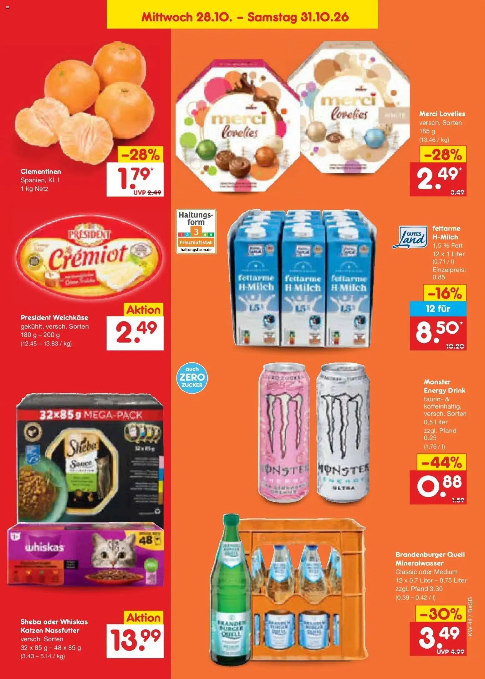 Netto Marken-Discount Prospekt – gültig ab 28.10.2026 | Seite: 2 | Produkte: Sheba, Energy, Monster, Zucker