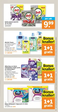 Nalys toiletpapier mega pack 24 rollen, 2 pakken van 31.98 voor 15.99 - Voorbeeld van een folder van Albert Heijn, geldig van 25.05.2026 | Pagina: 27