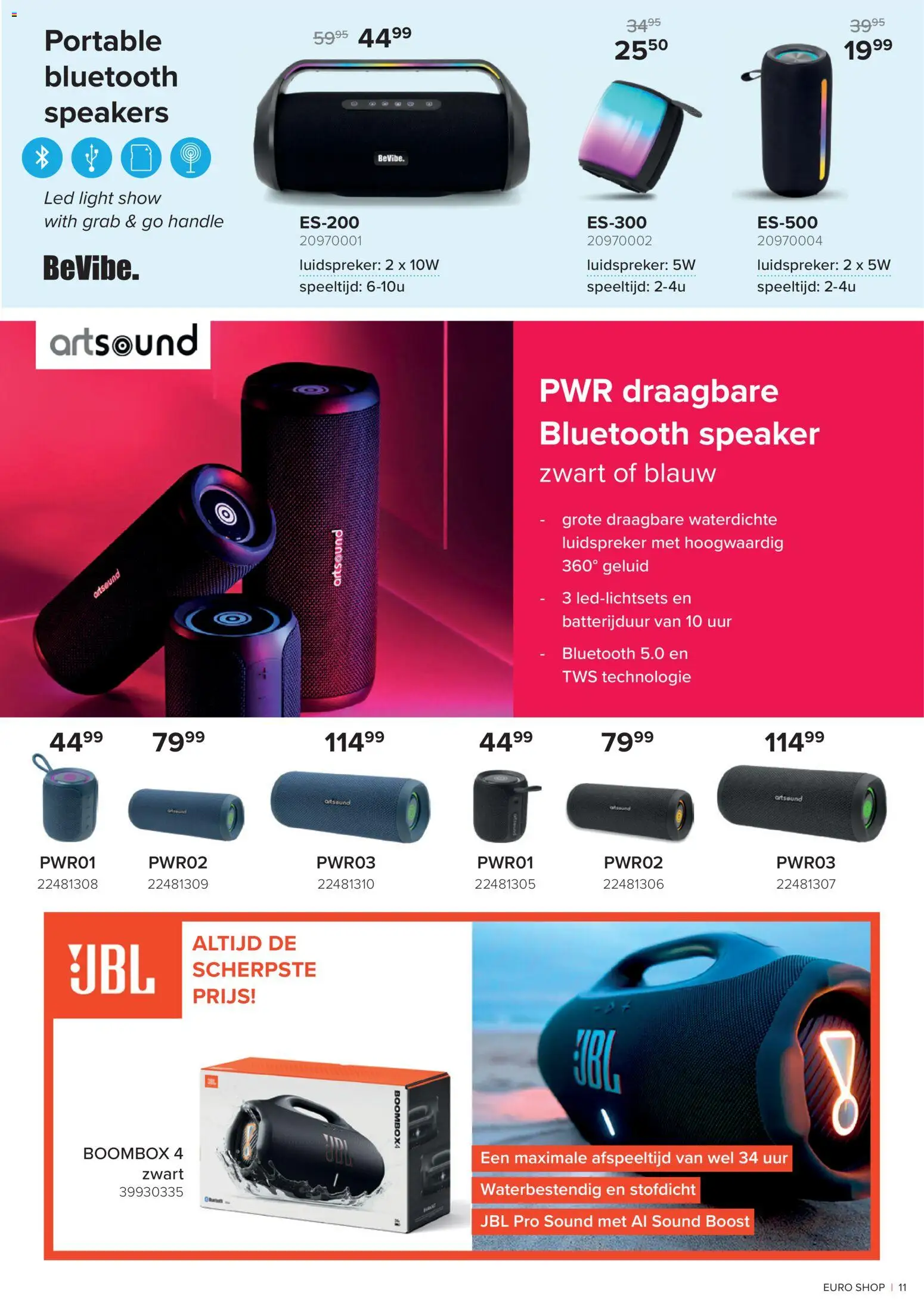 {H1} | Pagina: 11 | Producten: Geluid, Speaker, Boost, Bluetooth