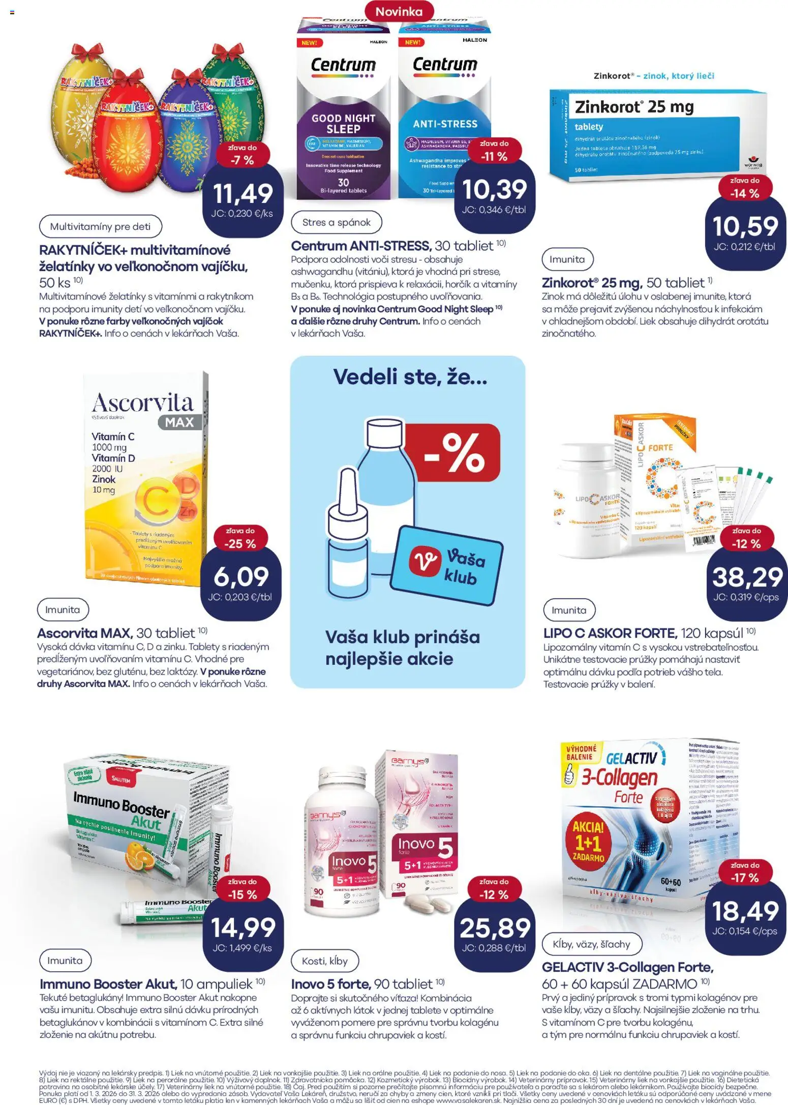 Nové Vaša lekáreň akcie – leták je platný od 01.03.2026 | Strana: 11 | Produkty: Ashwagandha, Rakytníček