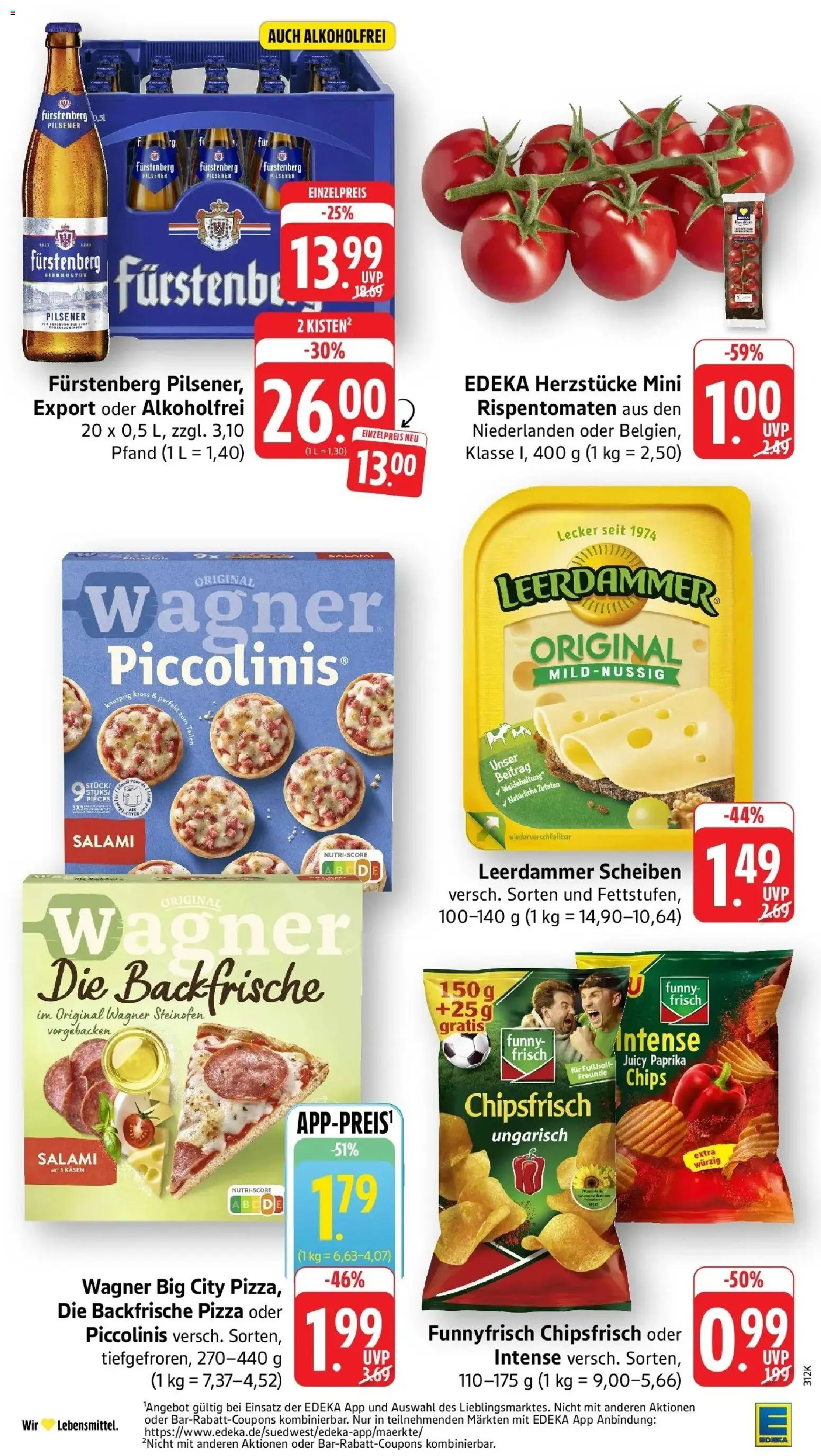Edeka prospekt Ettenheim – gültig ab 08.06.2026 | Seite: 2 | Produkte: Leerdammer, Fußball, Piccolinis, Salami
