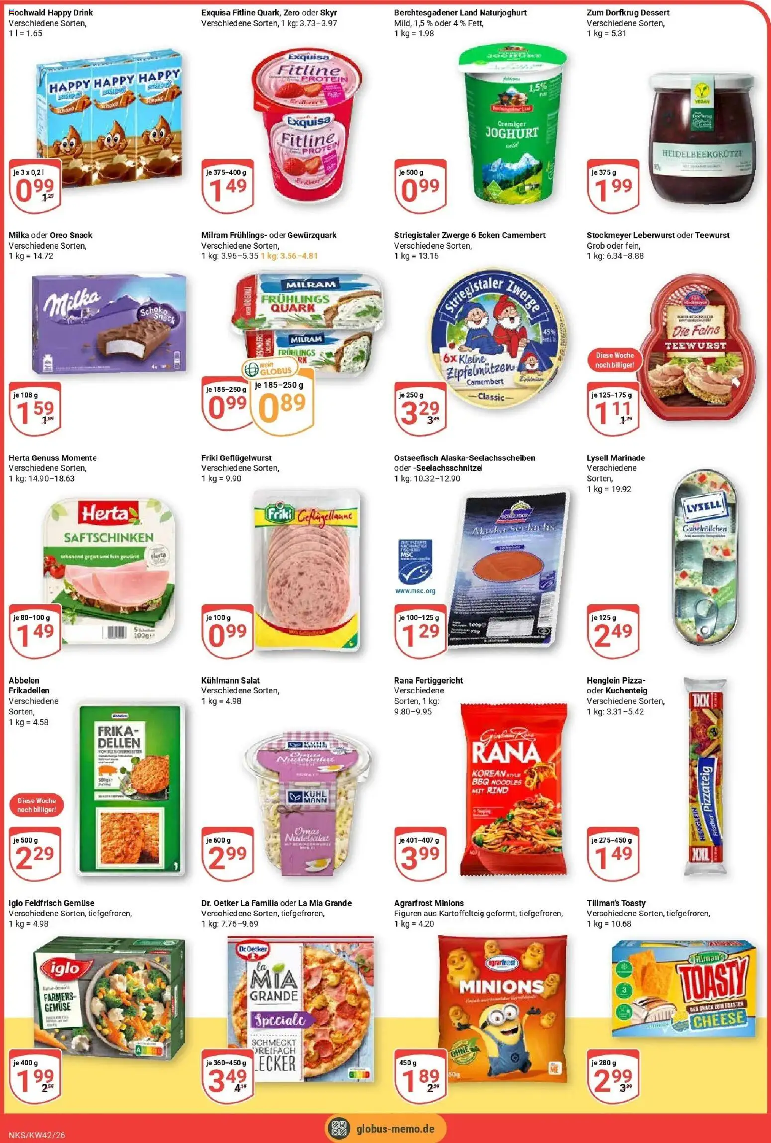 Globus Prospekt Neunkirchen (ab 12.10.2026) » Angebote online | Seite: 3 | Produkte: Iglo, Milka, Camembert, Pizza