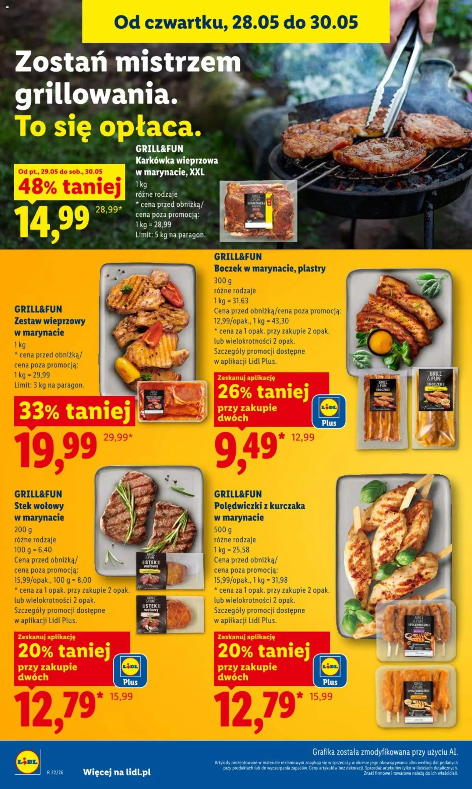 Lidl gazetka od 28.05.2026 | Strona: 50 | Produkty: Karkówka, Karkówka wieprzowa, Grill, Boczek