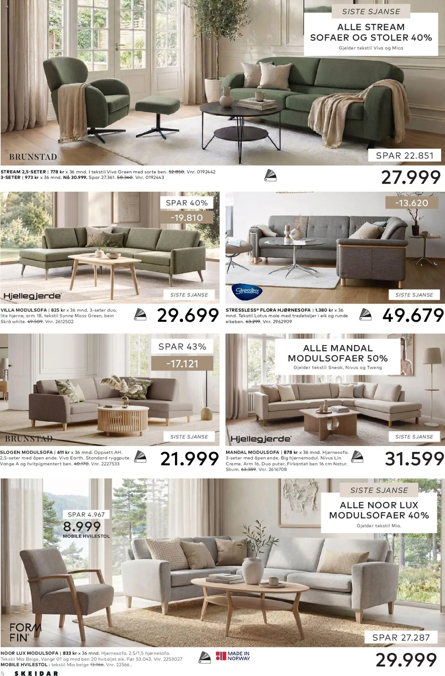 {H1} | Side: 8 | Produkter: Hvilestol, Hjørnesofa, Sofaer, Lotus