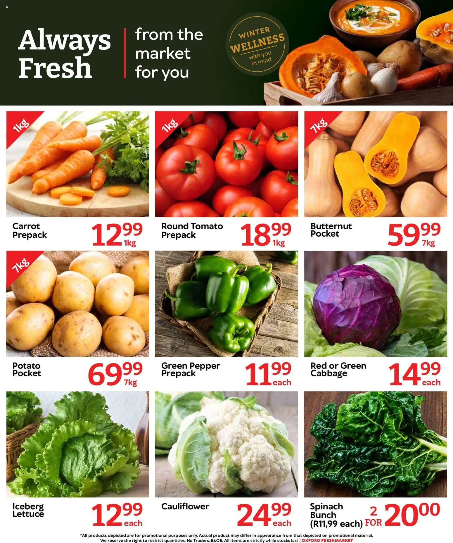 New Oxford Freshmarket catalogue – valid from 29/07/2026 | Page: 6 | Products: Cauliflower, Pepper, Lettuce