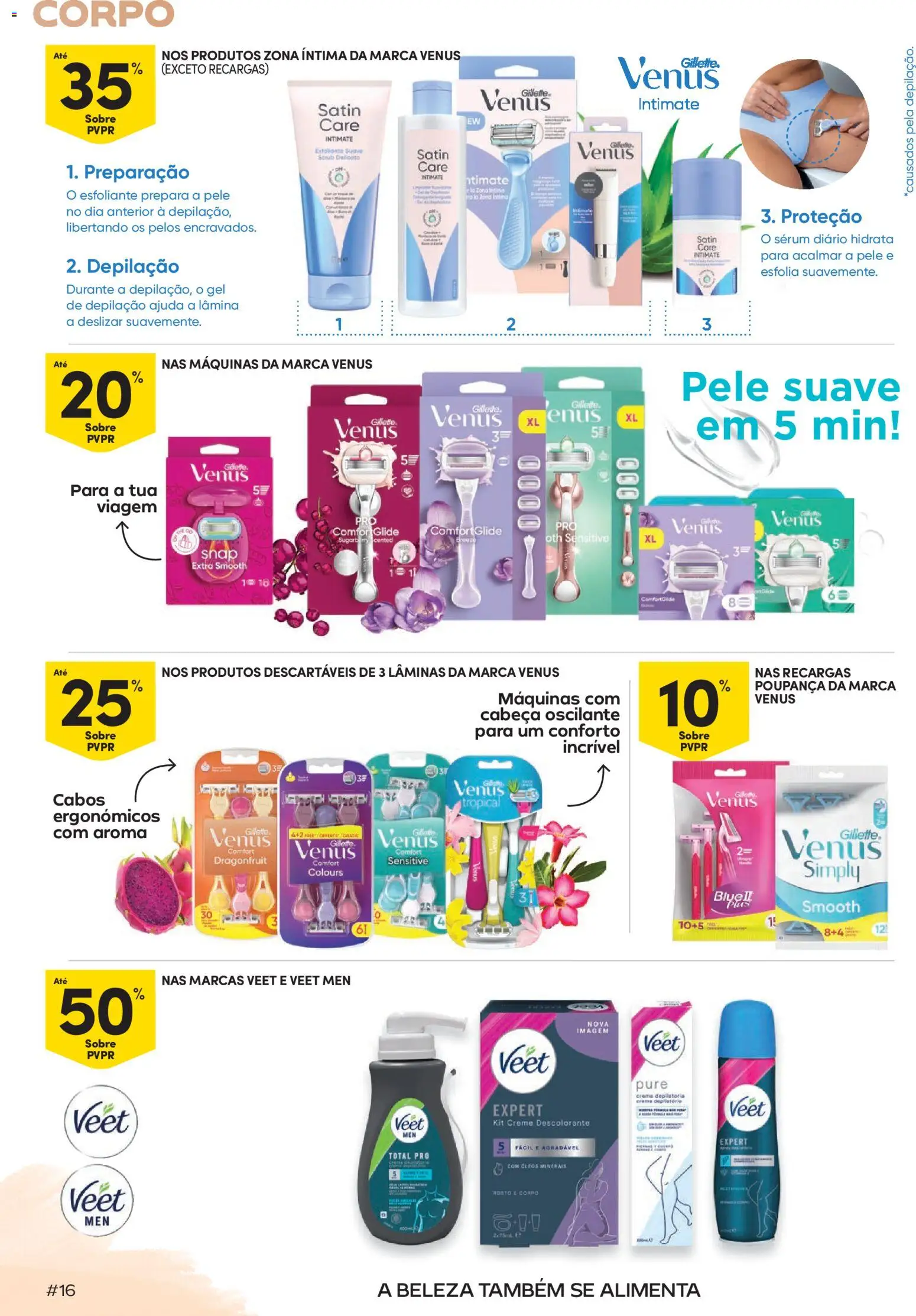 Continente Beleza Receita perfeita para um cuidado total │ válido de 18/08/2026 | Página: 16 | Produtos: Sérum, Descolorante, Creme