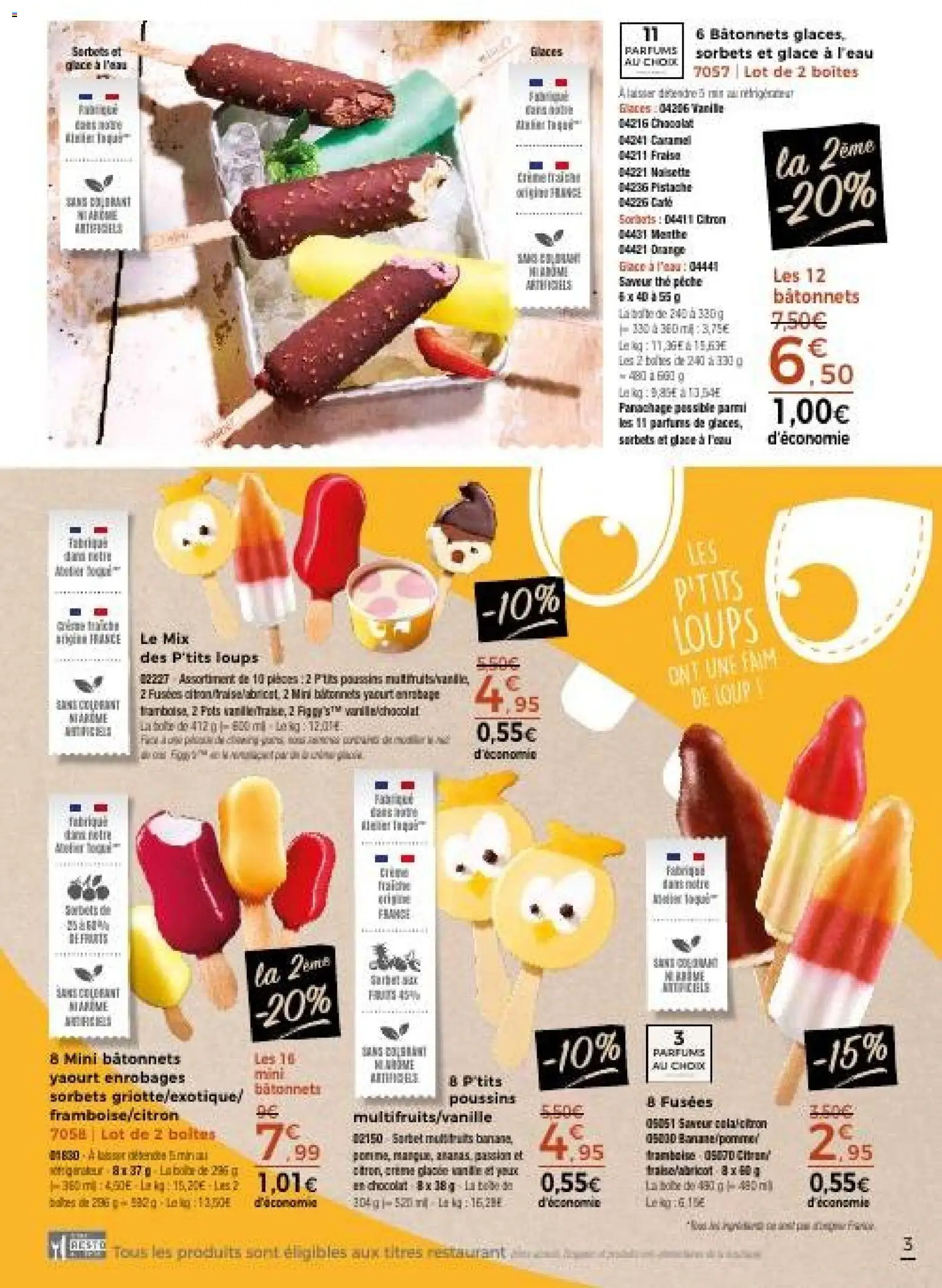 {H1} | Page: 3 | Produits: Fraise, Menthe, Noisette, Thé