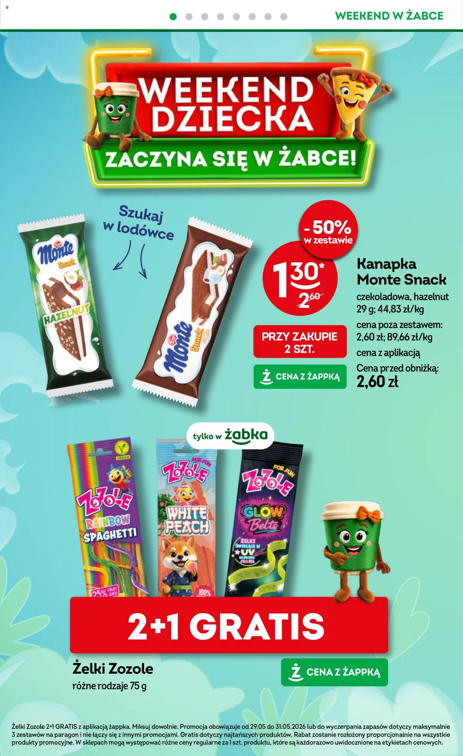 Żabka gazetka - Weekendowe promocje od 29.05.2026 | Strona: 2 | Produkty: Por, Żelki