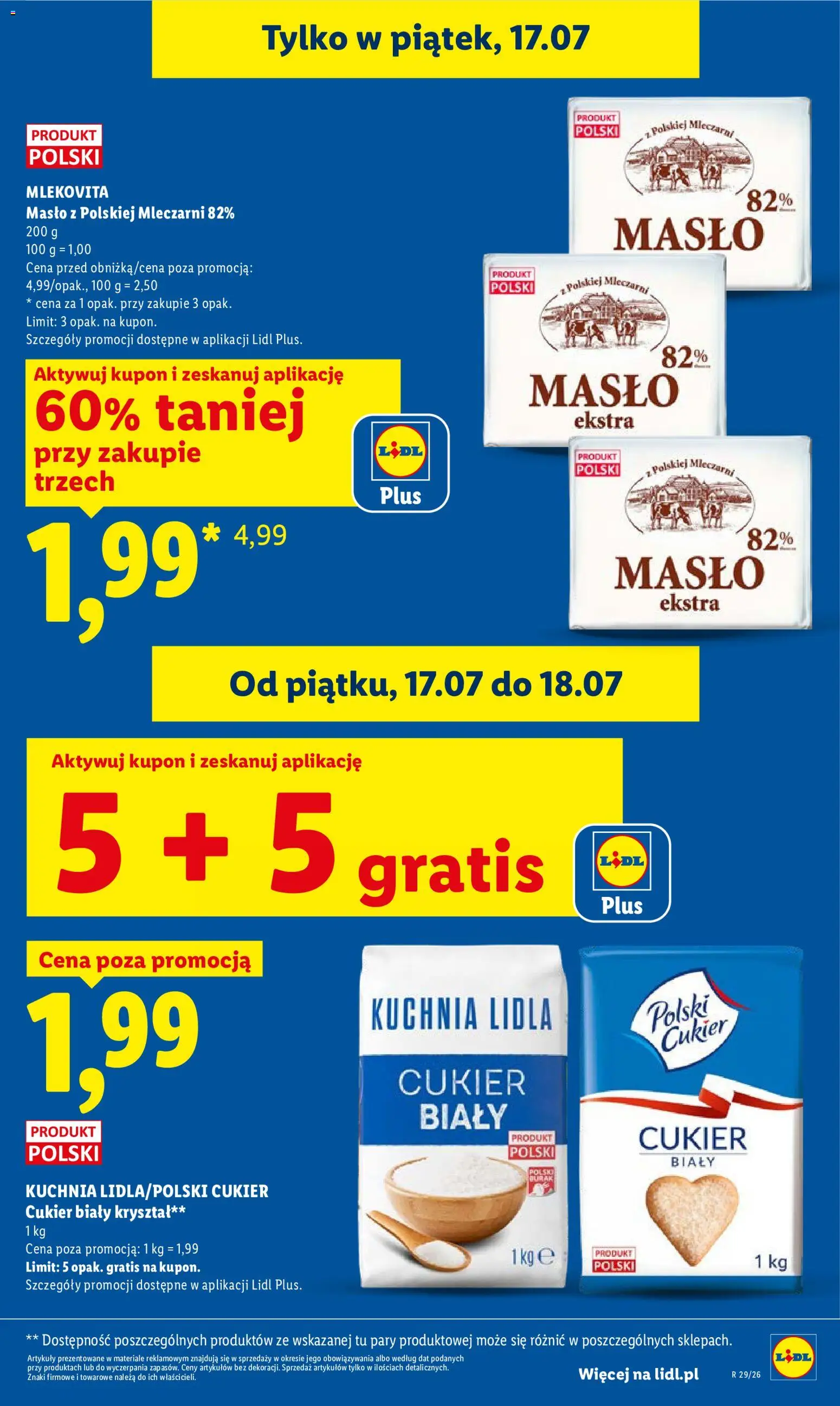 Lidl Polsko leták od 16.07.2026 | Strana: 3 | Produkty: Máslo