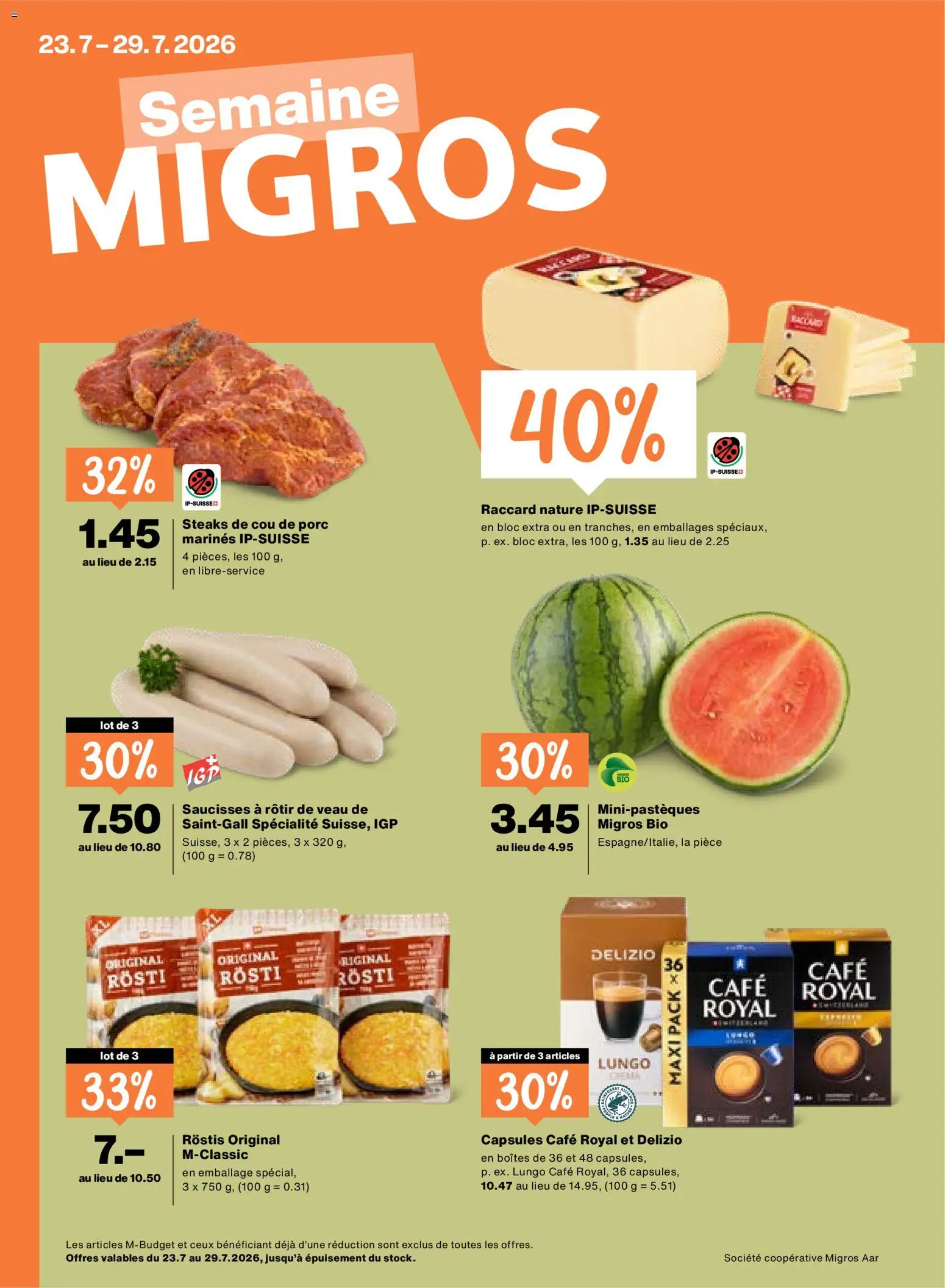 Migros aktionen FR – gültig ab 23.07.2026 | Seite: 1