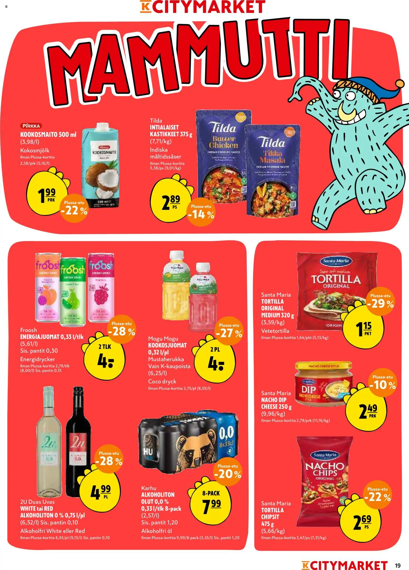 K-Citymarket tarjoukset – voimassa 18.05.2026 alkaen | Sivu: 19 | Tuotteet: Olut, Tortilla