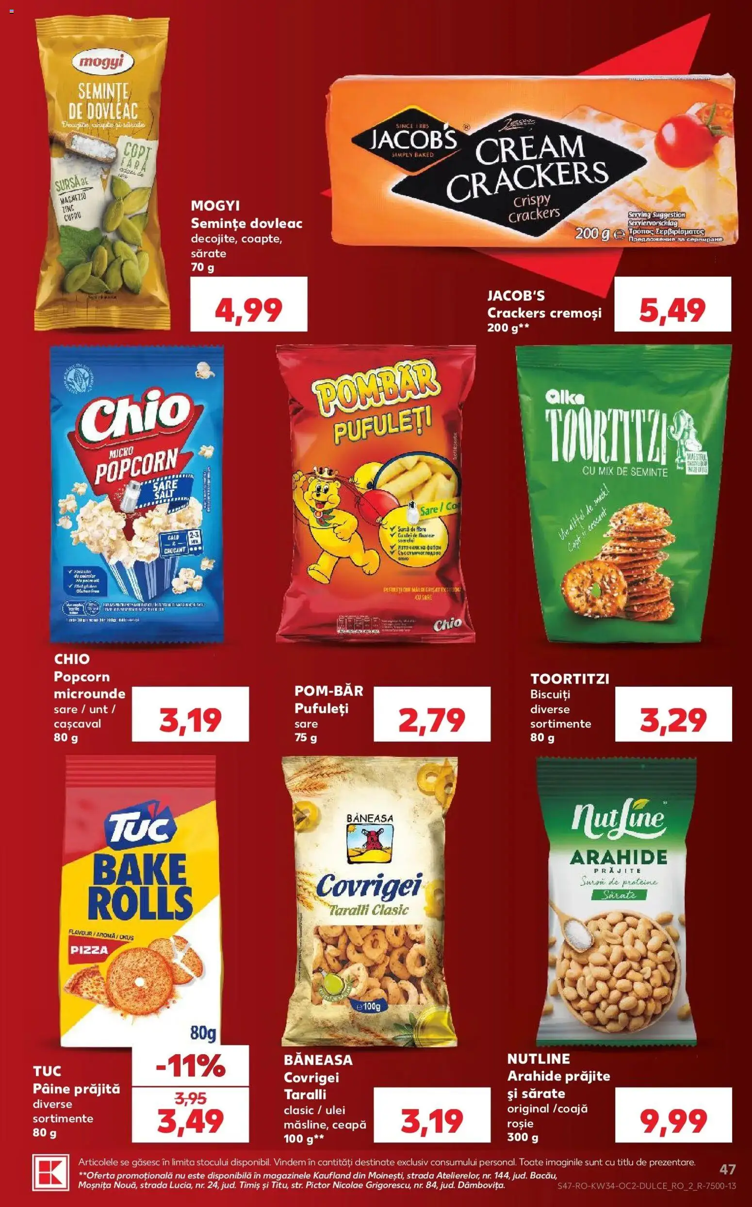 Kaufland Viseu de Sus 19.08.2026 - Revista si Oferta | Pagină: 47 | Produse: Dovleac, Cașcaval, Arahide, Pizza