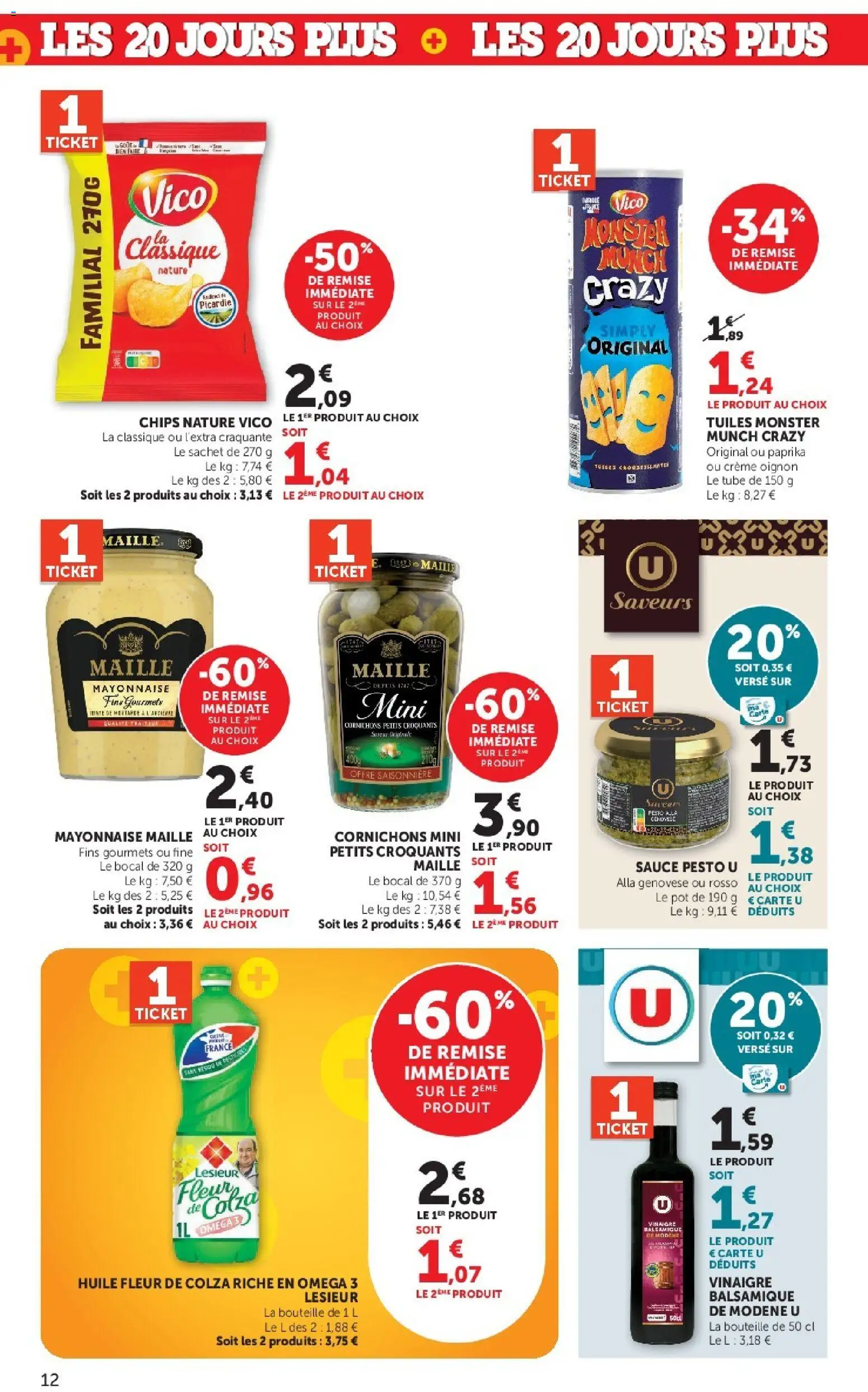 {H1} | Page: 12 | Produits: Vinaigre balsamique, Paprika, Oméga 3, Chips