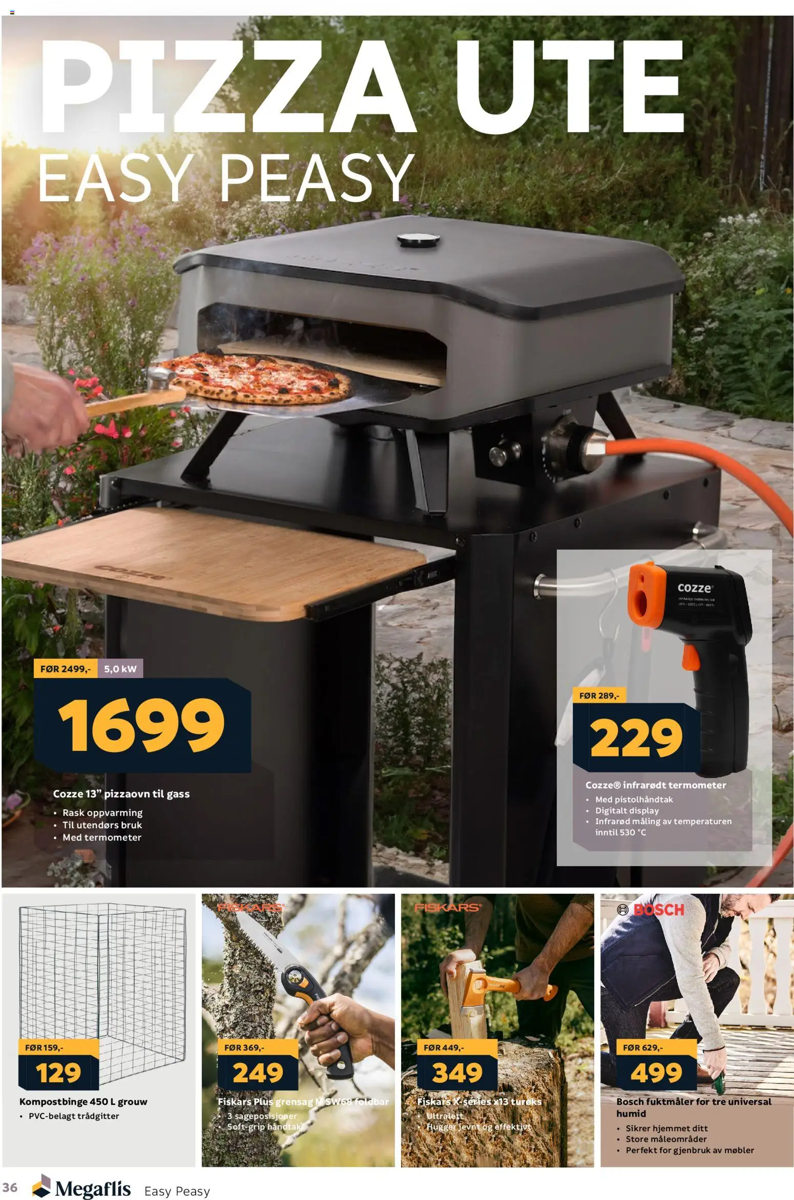 {H1} | Side: 36 | Produkter: Pizzaovn, Pizza, Kompostbinge, Termometer