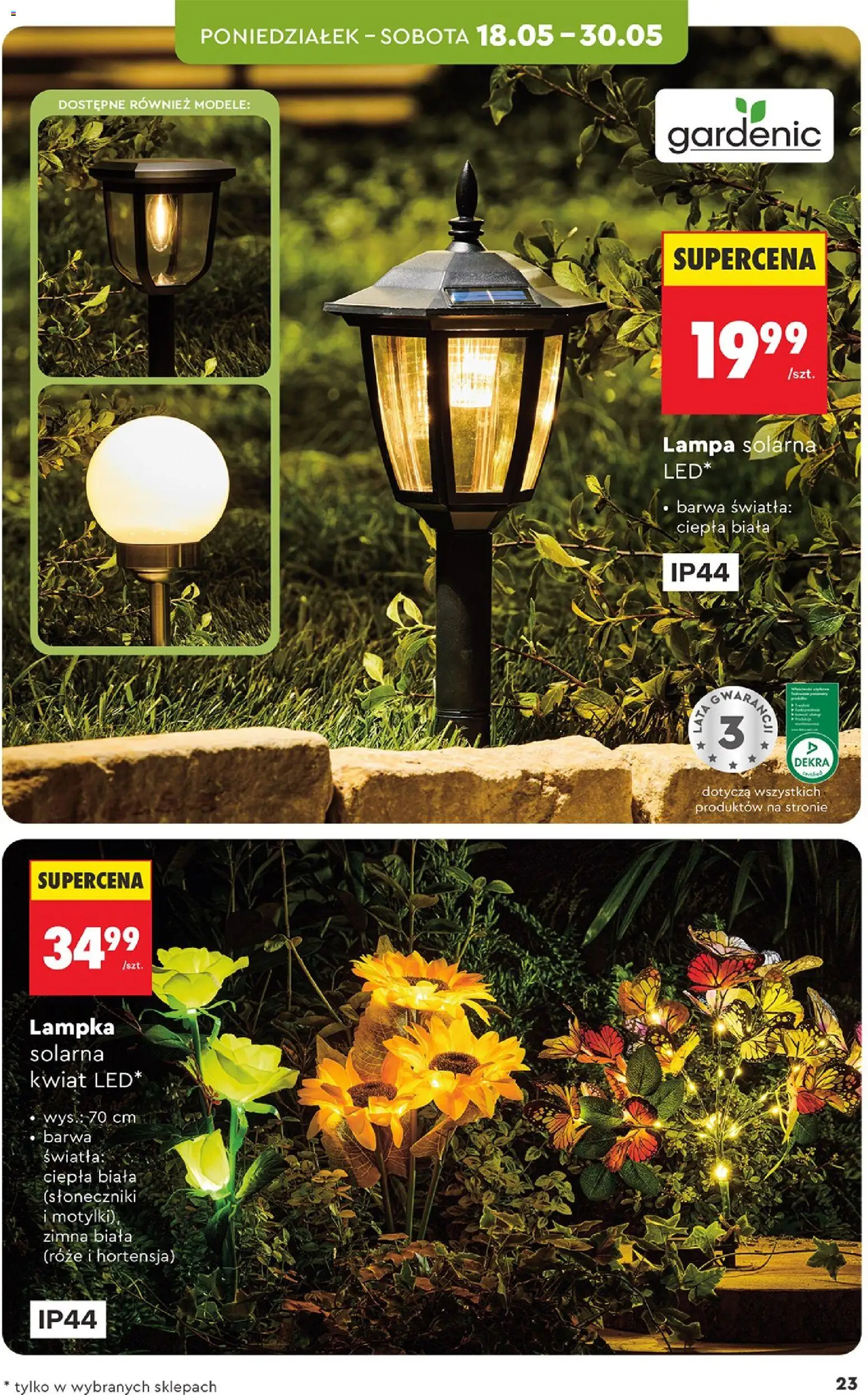 Biedronka gazetka - Hity i inspiracje od 16.05.2026 | Strona: 23 | Produkty: Lampa solarna, Lampa