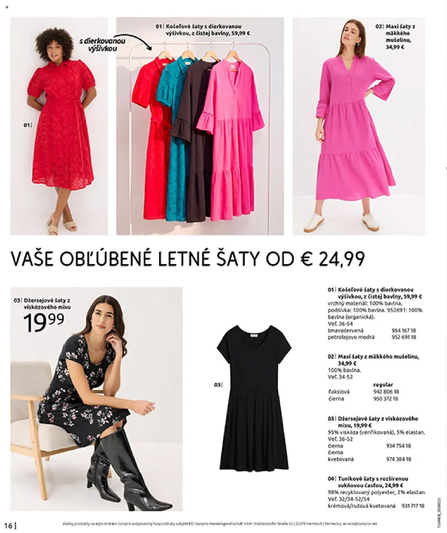 Nové Bonprix akcie – leták je platný od 10.08.2026 | Strana: 18 | Produkty: Šaty