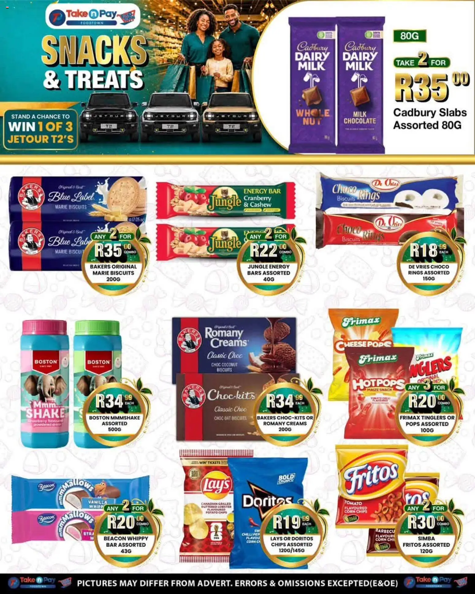 New Take n Pay catalogue – valid from 10/08/2026 | Page: 3 | Products: Vanilla, Cheese, Chocolate, Chips