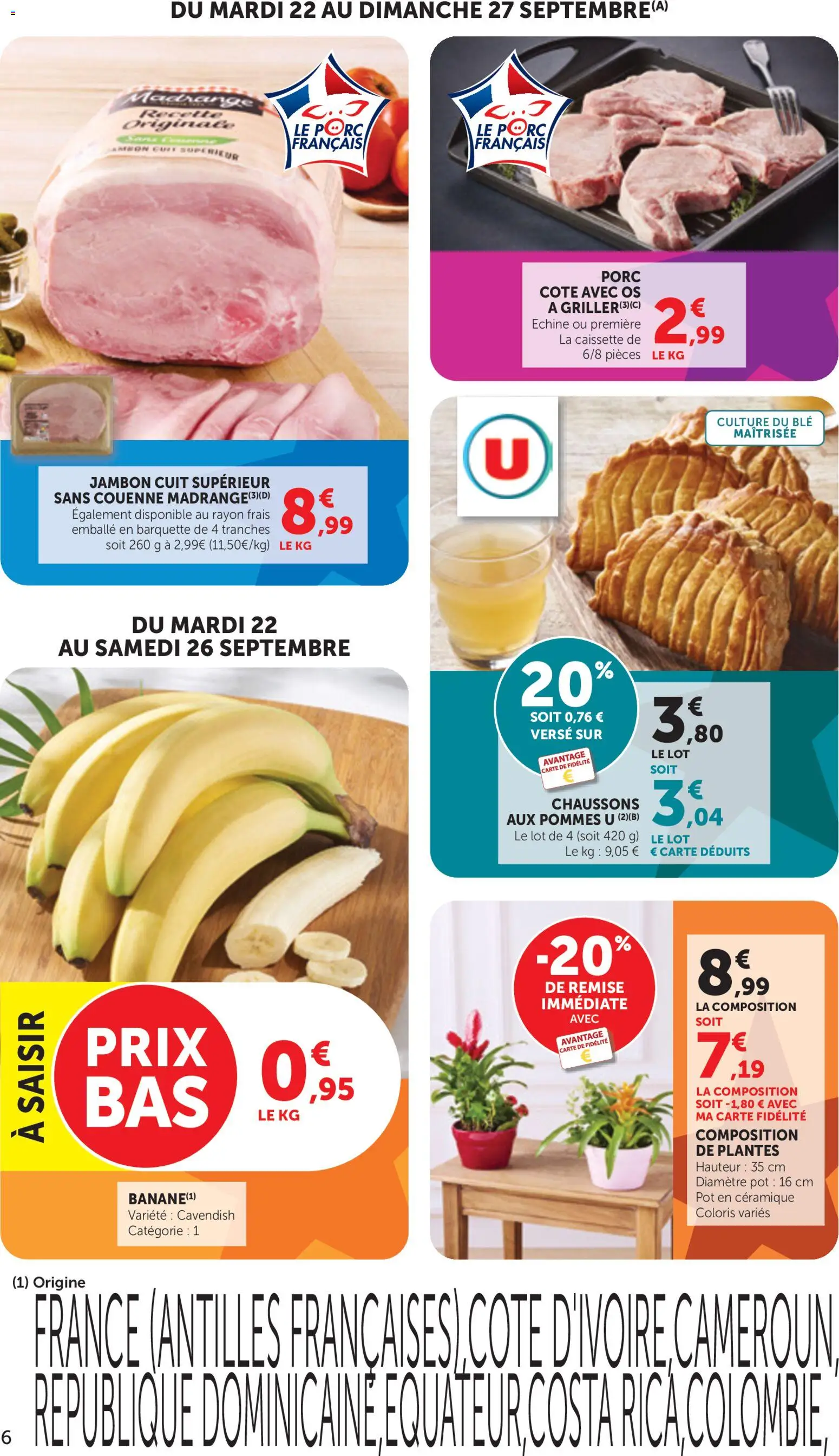 {H1} | Page: 6 | Produits: Blé, Jambon, Porc, Pommes