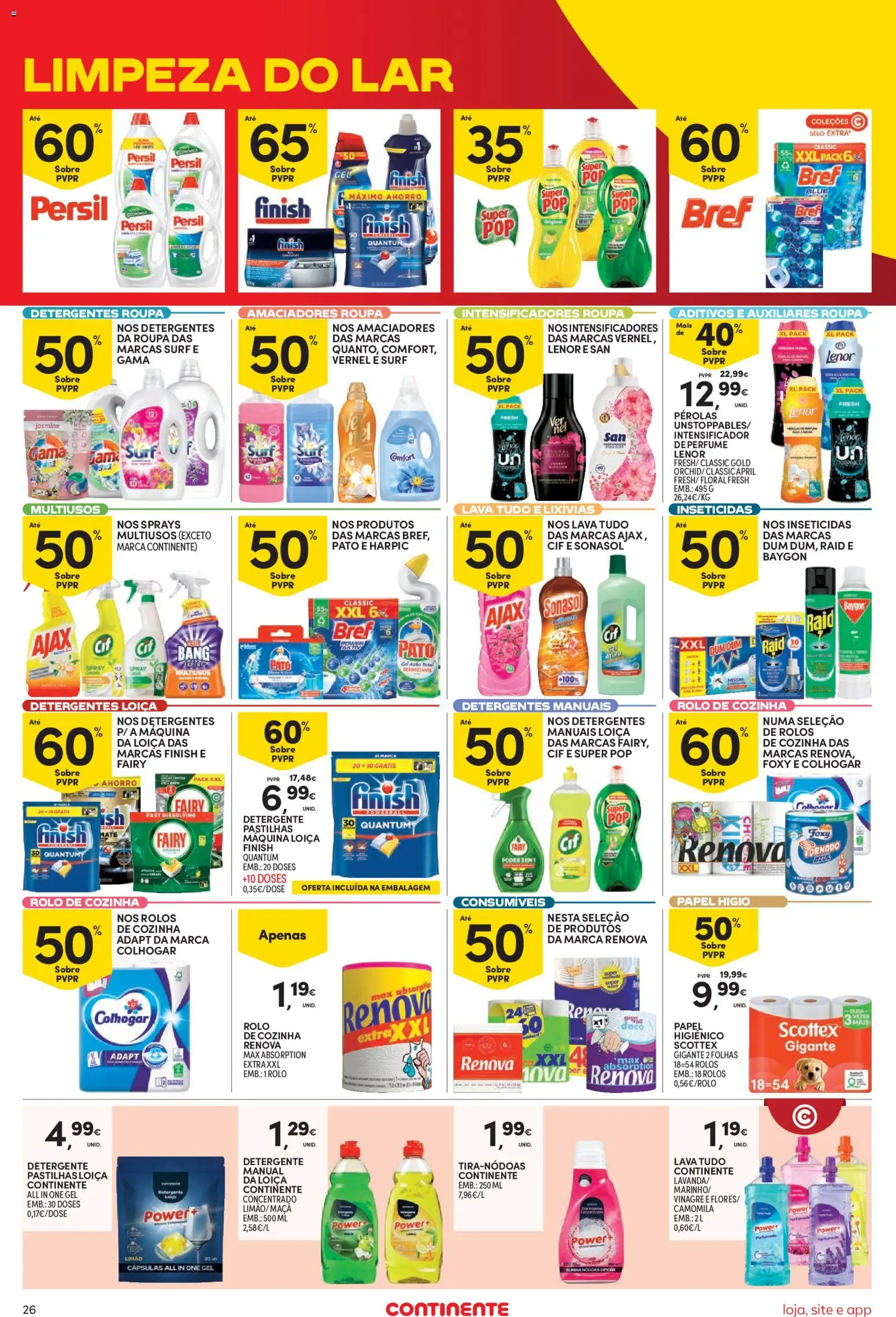 Continente Semanal Continente Bom Dia │ válido de 07/07/2026 | Página: 28 | Produtos: Vinagre, Perfume, Detergente, Persil