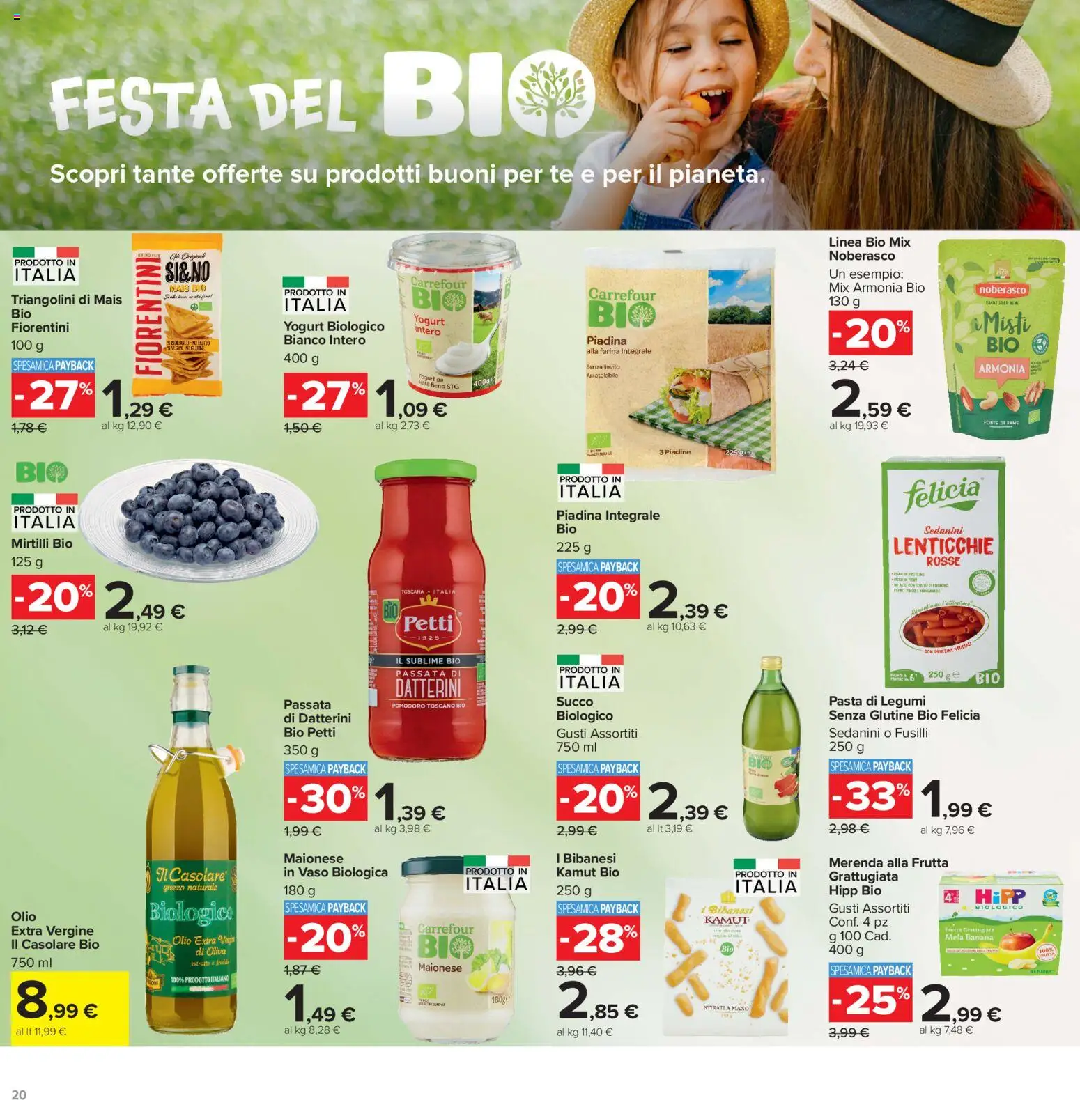 Volantino Carrefour del 16.06.2026 | Pagina: 20 | Prodotti: Legumi, Succo, Lenticchie, Farina