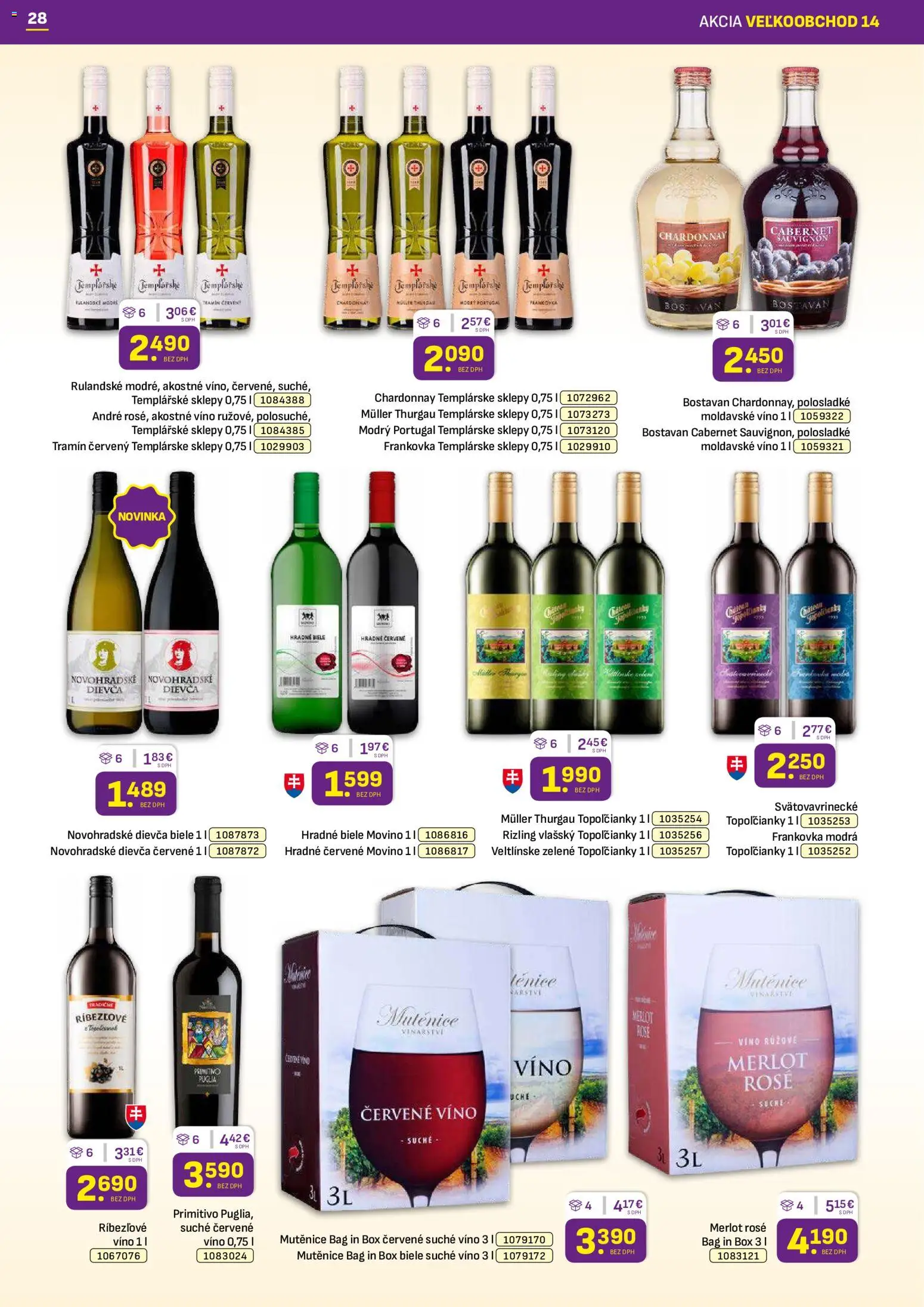 Nové Libex akcie – leták je platný od 13.07.2026 | Strana: 28 | Produkty: Víno, Červené víno