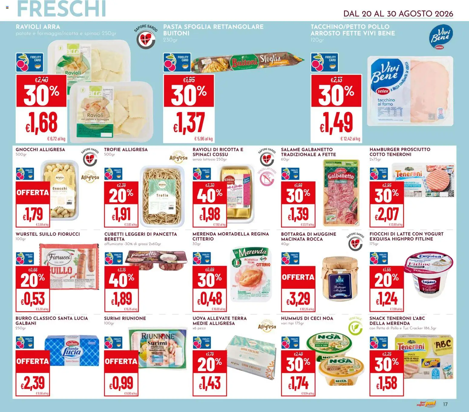 Volantino Pan del 20/08/2026 | Pagina: 17 | Prodotti: Pollo, Ceci, Gnocchi, Terra