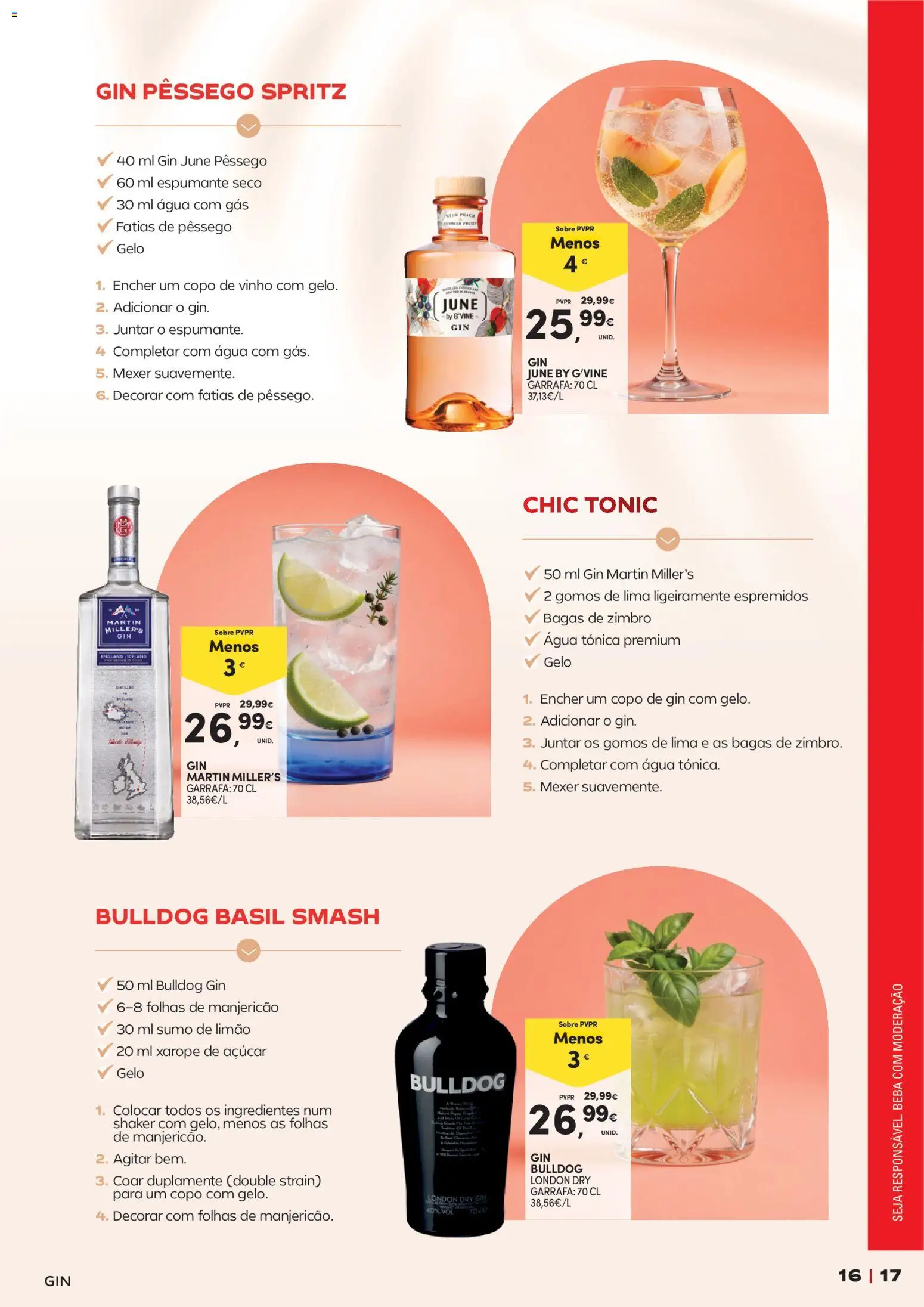 Continente - Cocktails │ válido de 14/07/2026 | Página: 17 | Produtos: Agua, Açúcar, Gin, Xarope