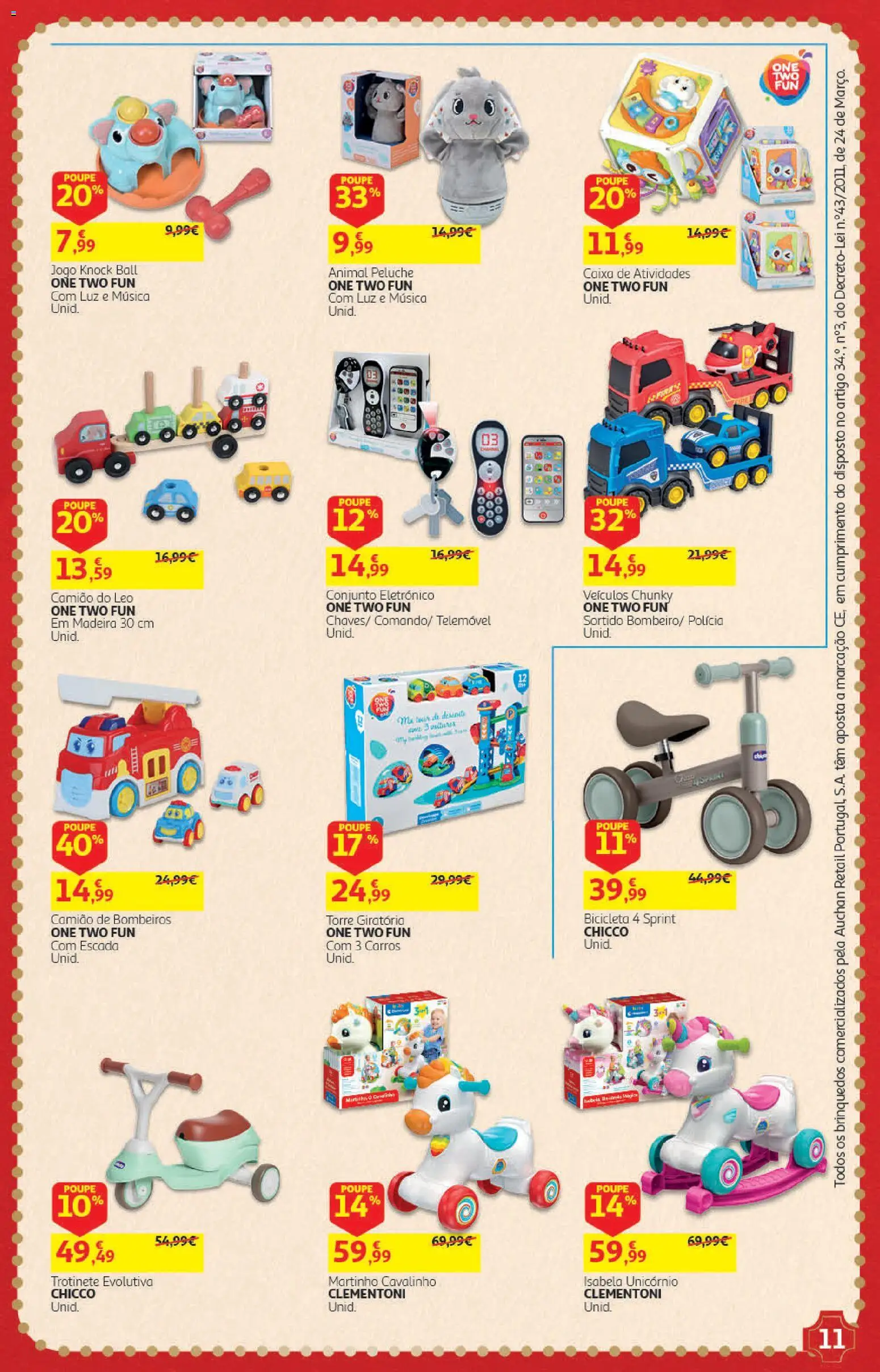 Auchan Presentes │ válido de 01/11/2026 | Página: 11 | Produtos: Escada, Telemóvel, Caixa, Brinquedos