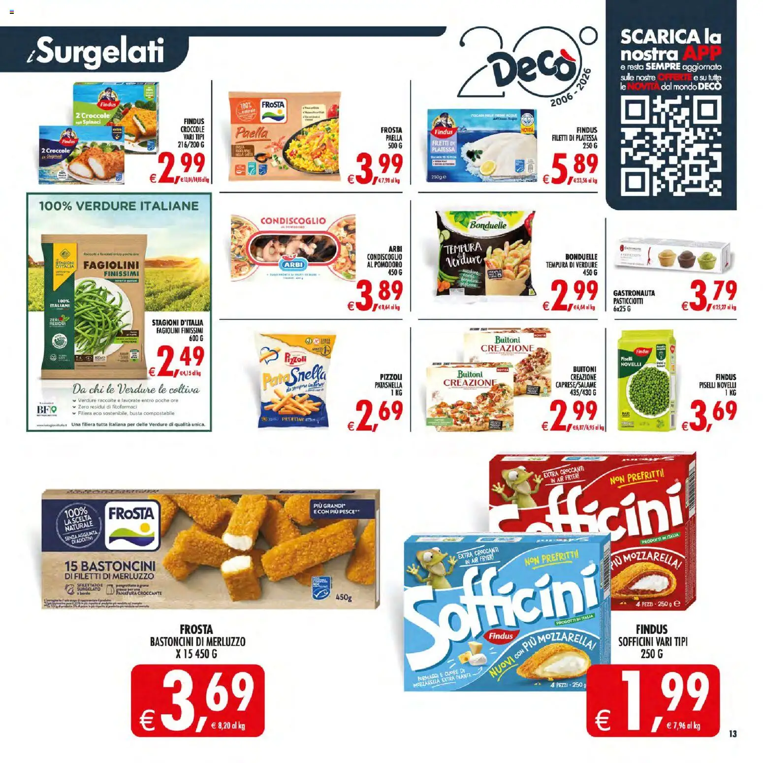 Volantino Decò del 21/08/2026 | Pagina: 17 | Prodotti: Pesce, Merluzzo, Verdure, Piselli