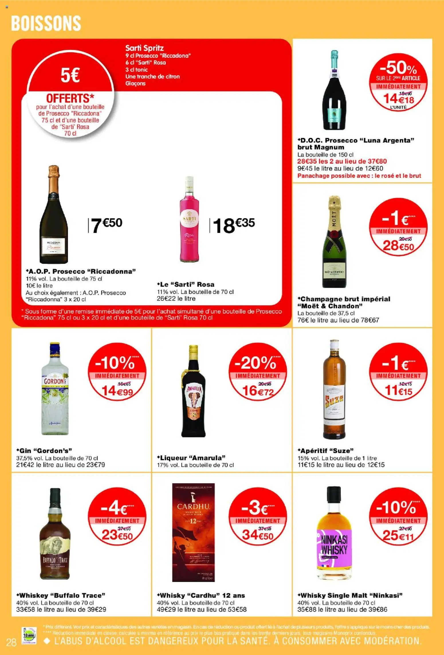 {H1} | Page: 28 | Produits: Whisky, Citron, Prosecco