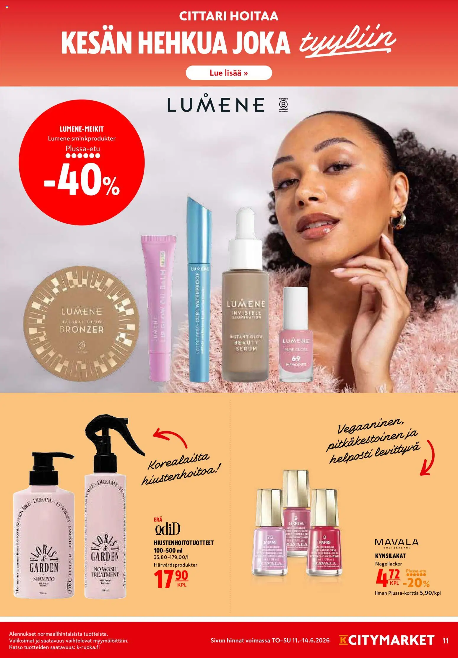 K-Citymarket tarjoukset – voimassa 11.06.2026 alkaen | Sivu: 11 | Tuotteet: Bronzer