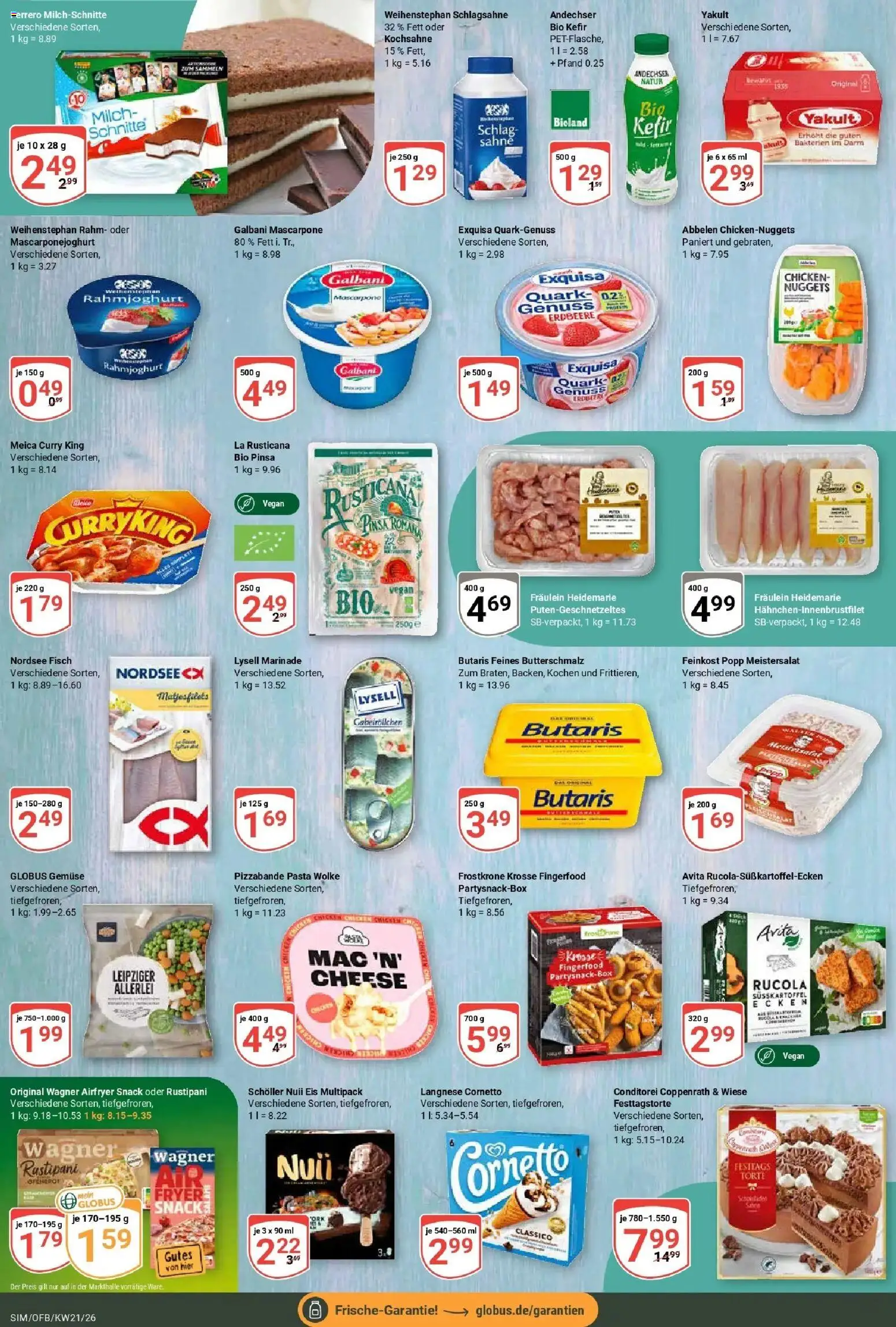 Globus Prospekt Simmern – gültig ab 17.05.2026 | Seite: 10 | Produkte: Exquisa, Gemüse, Pasta, Sahne