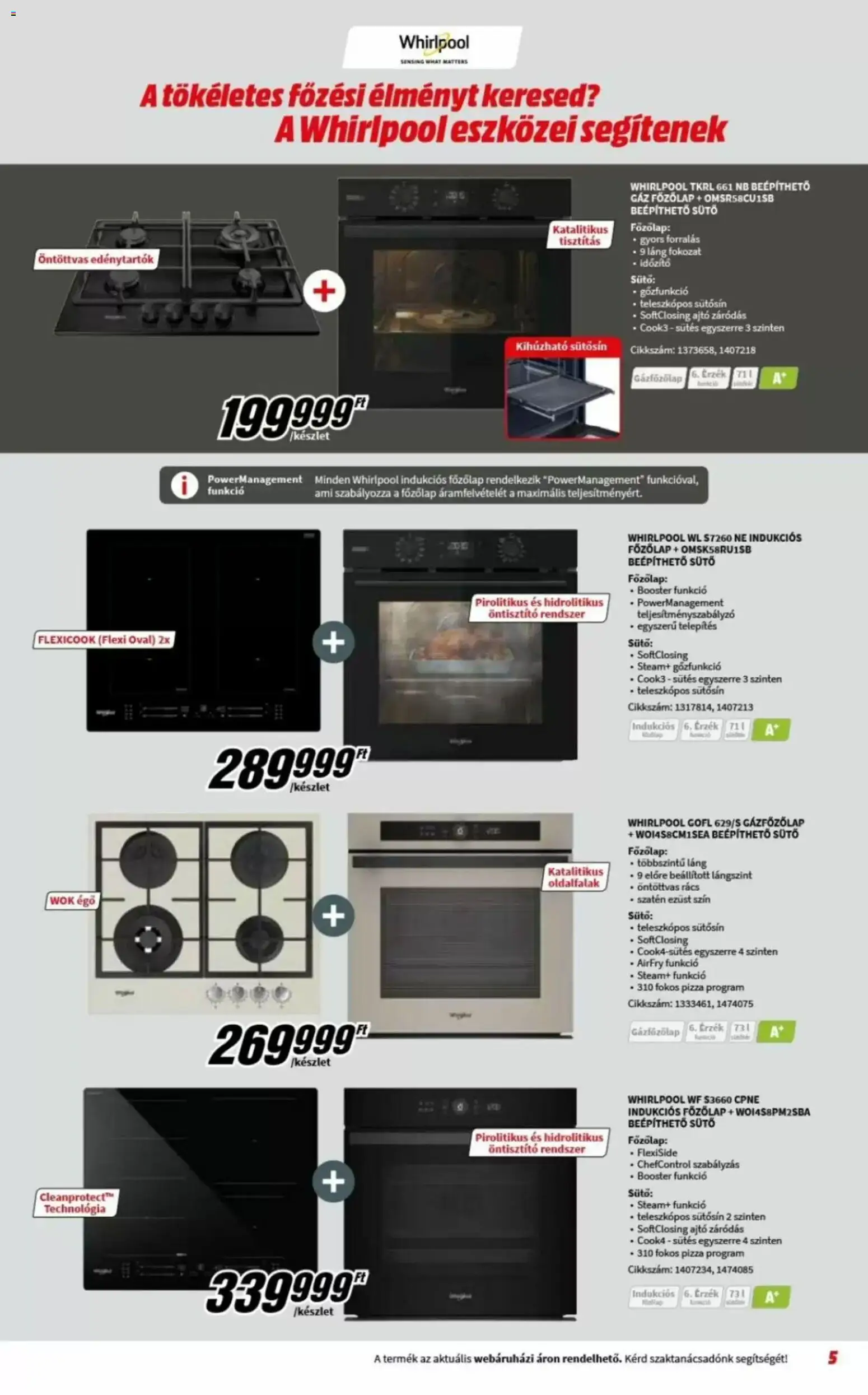 Media Markt akciós ujság - amely érvényes a következő dátumtól: 03.06.2026 | Oldal: 5 | Termékek: Sütő, Főzőlap, Indukciós főzőlap, Pizza