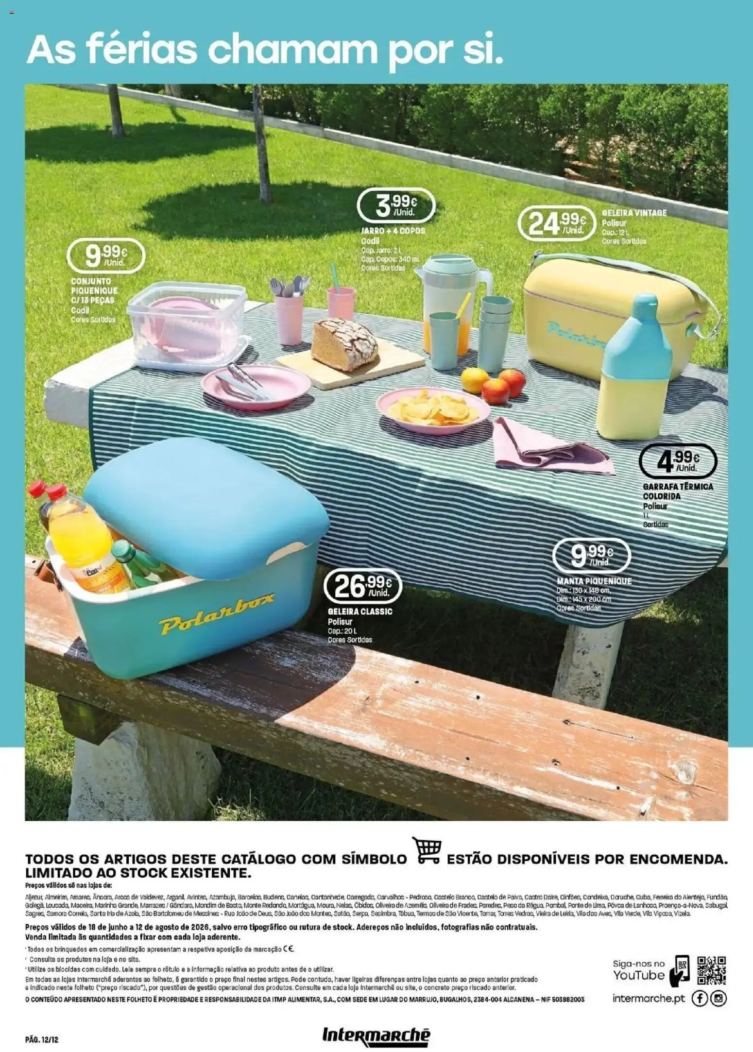 Intermarché O melhor no verão │ válido de 18/06/2026 | Página: 12 | Produtos: Copos, Garrafa térmica