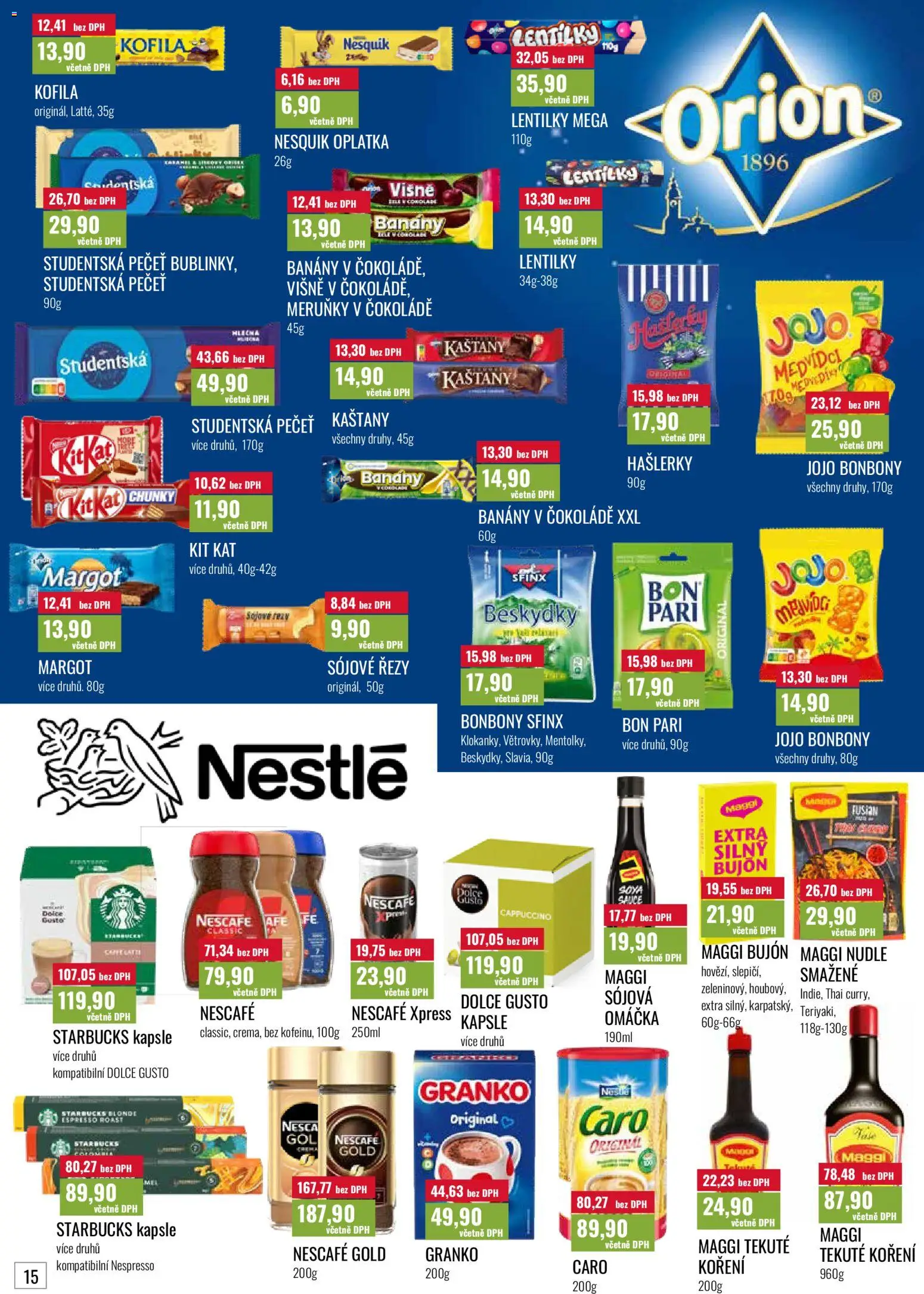 Ratio leták od 01.08.2026 | Strana: 16 | Produkty: Nescafé Gold, Maggi, Koření, Lentilky