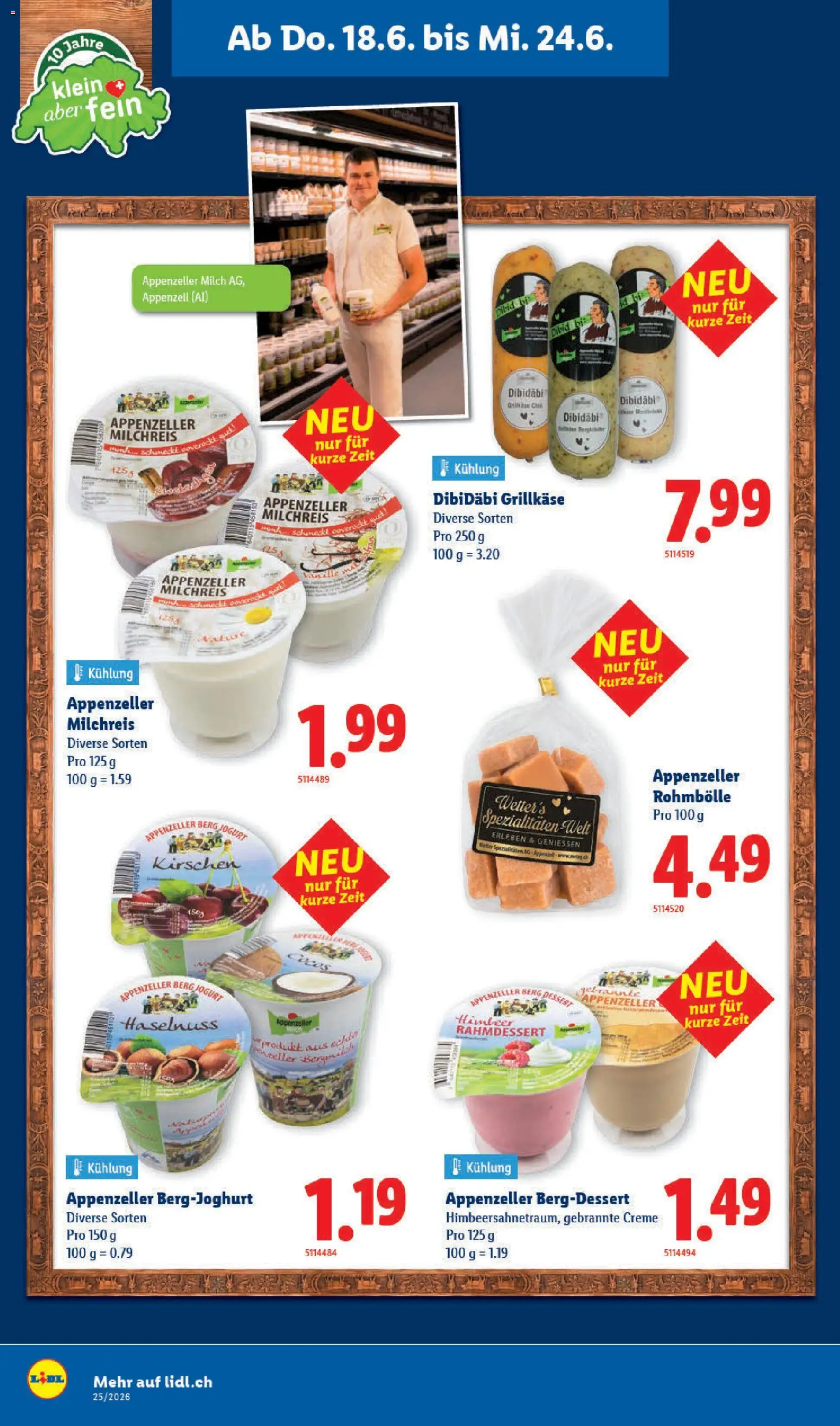 Lidl aktionen Feinste Schweizer Spezialitäten – gültig ab 18.06.2026 | Seite: 8 | Produkte: Kirschen, Milch, Creme