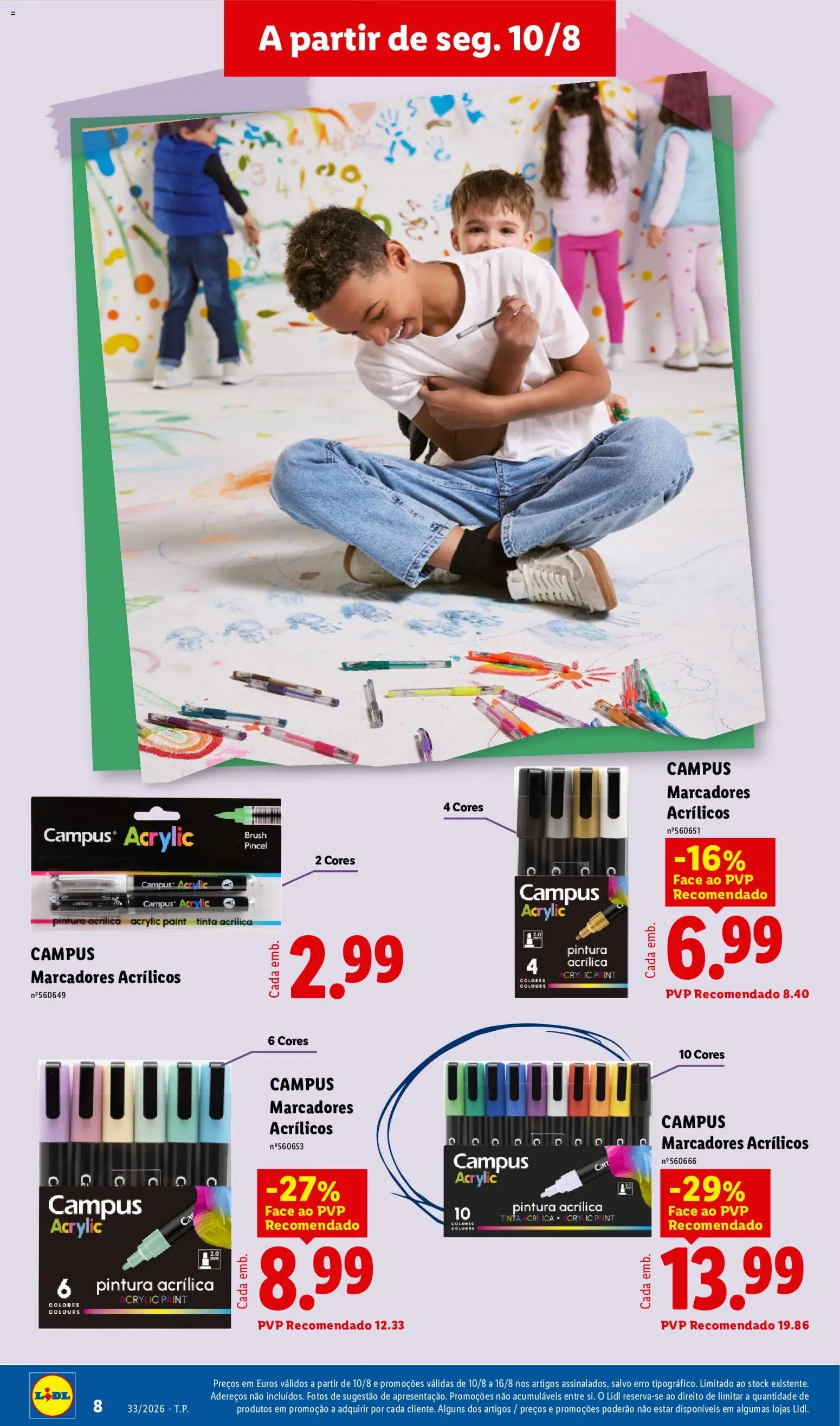 Lidl Novidades │ válido de 10/08/2026 | Página: 8 | Produtos: Pincel, Tinta