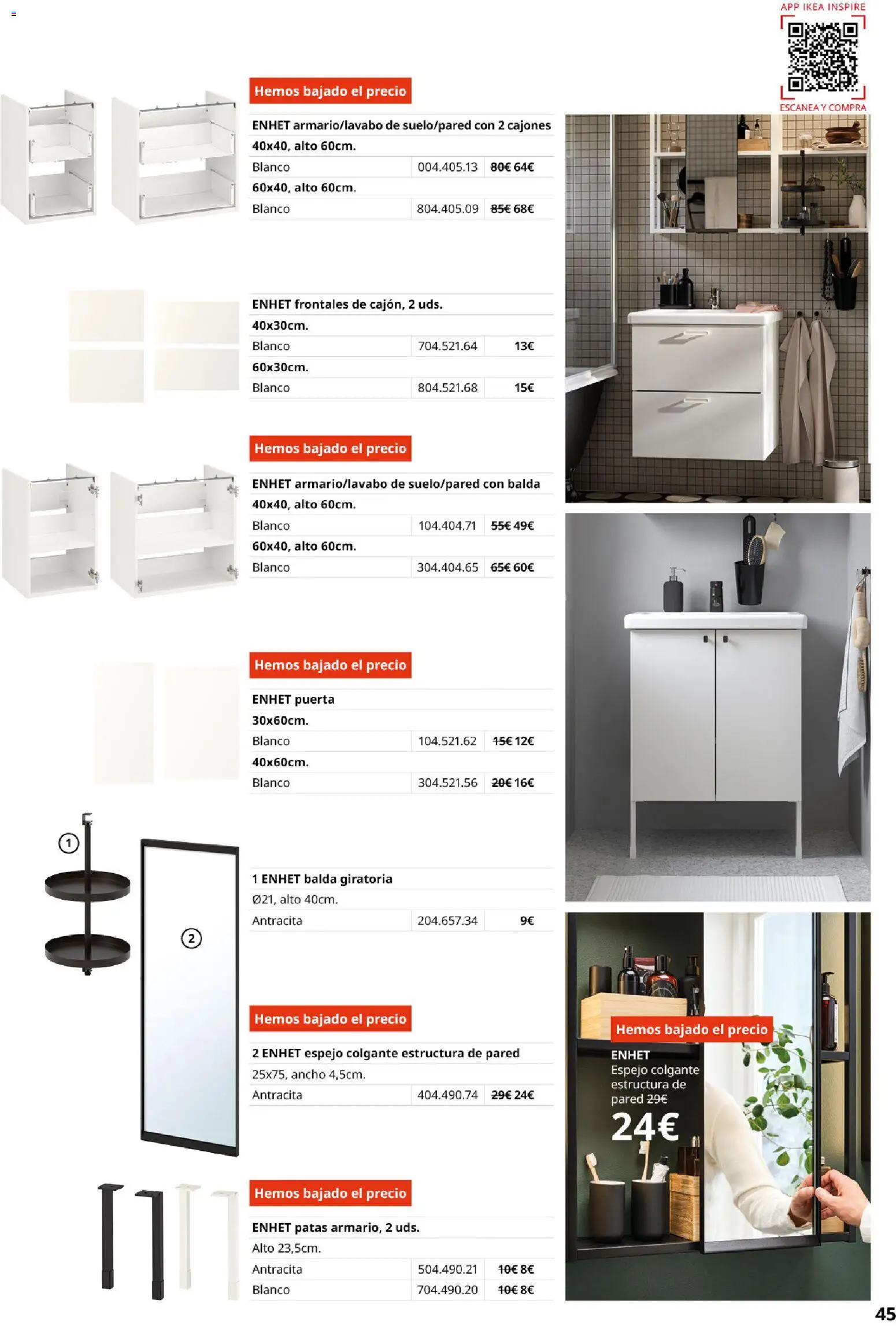Catálogo IKEA Baños │ válido desde el 01/02/2026 | Página: 45 | Productos: Espejo