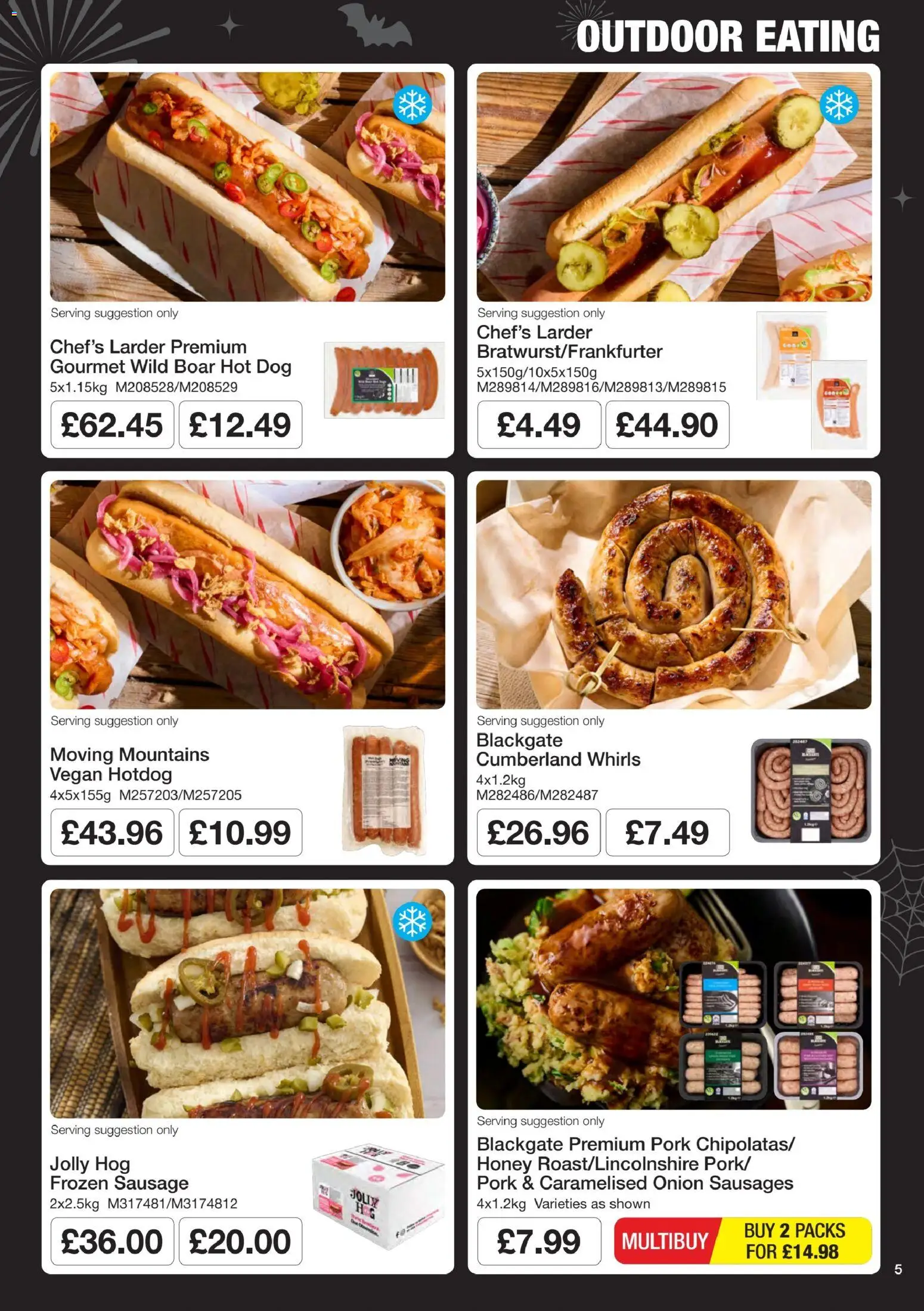 {H1} | Page: 5 | Products: Onion, Honey, Sausages, Sausage