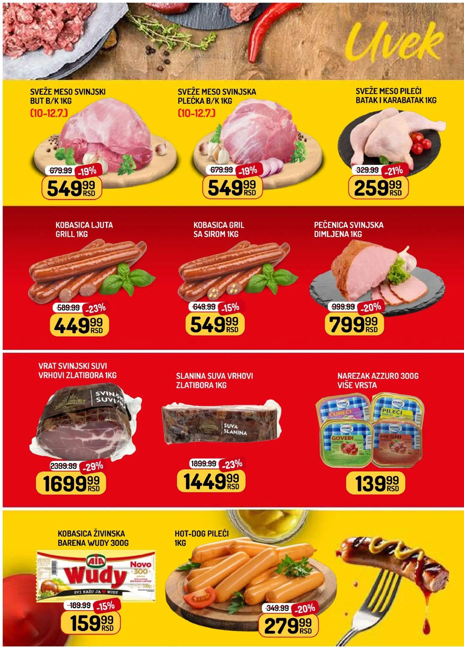 Aman katalog - važi od 10.07.2026 | Strana: 2 | Proizvode: Suva slanina, Pileće meso, Svinjsko meso, Pileći batak