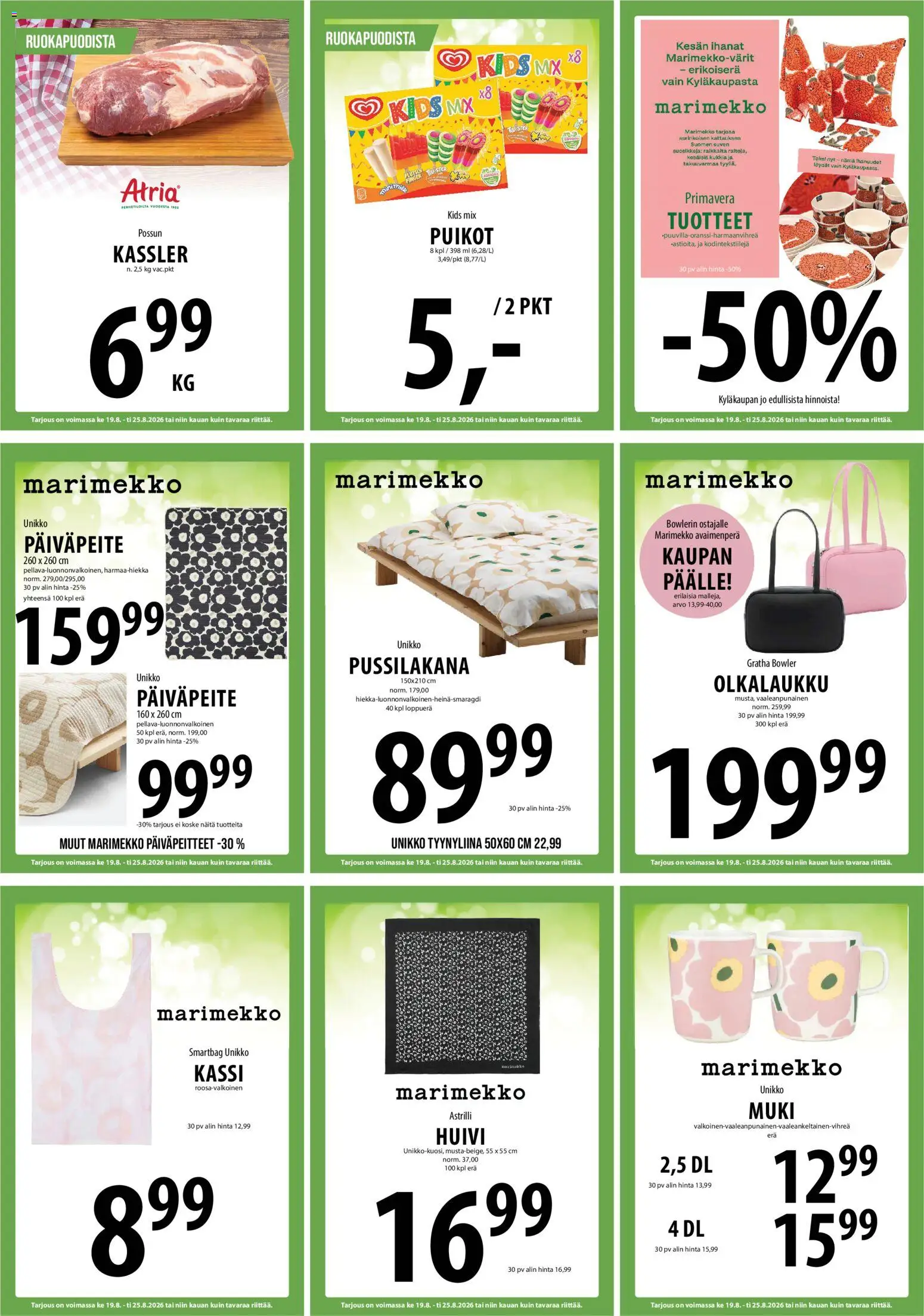 Tuuri tarjoukset – voimassa 19/08/2026 alkaen | Sivu: 9 | Tuotteet: Muki, Avaimenperä, Päiväpeite, Tyynyliina