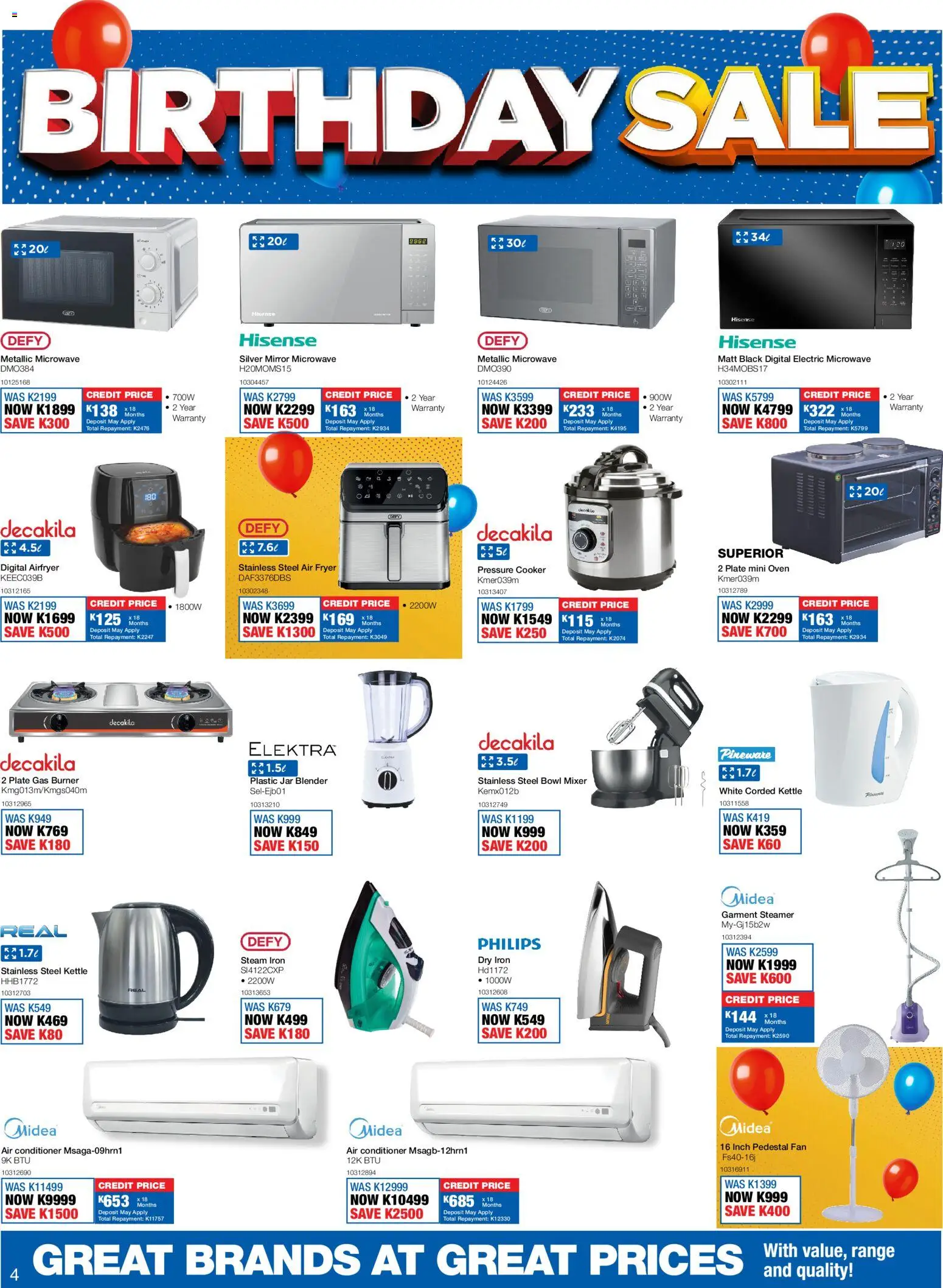 New OK Furniture catalogue – valid from 15.06.2026 | Page: 4 | Products: Pedestal, Oven, Microwave, Conditioner