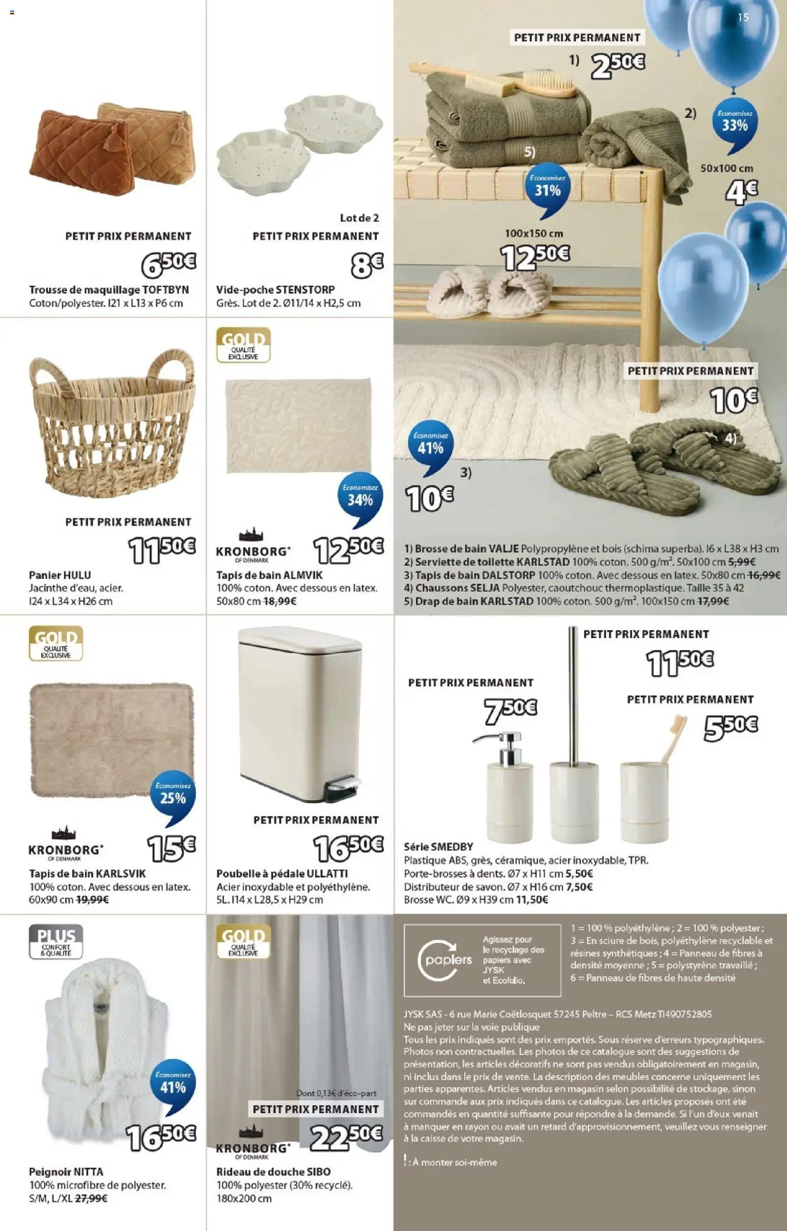 {H1} | Page: 15 | Produits: Tapis de bain, Maquillage, Brosse, Tapis