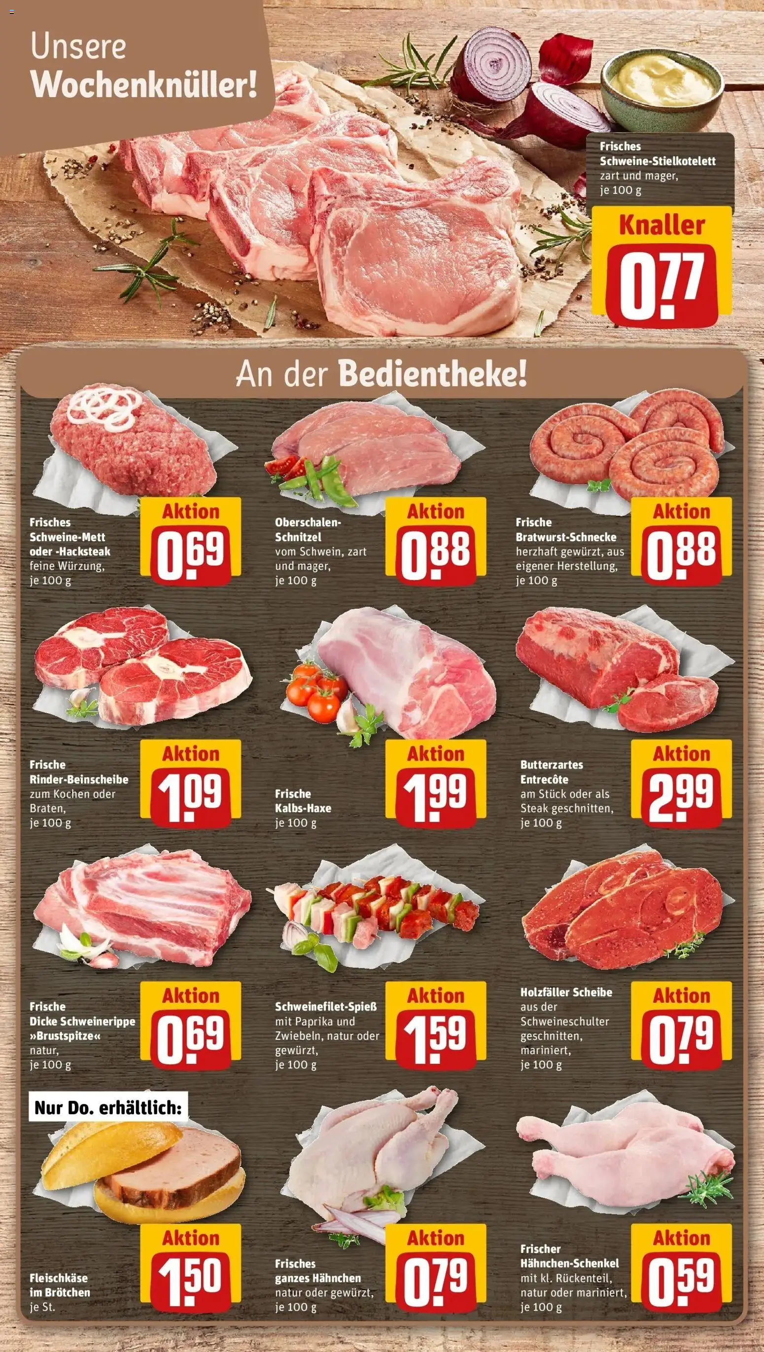 REWE Prospekt ab 21.09.2026 zum Blättern » Angebote | Seite: 14 | Produkte: Hahnchen, Entrecote, Schnitzel, Steak
