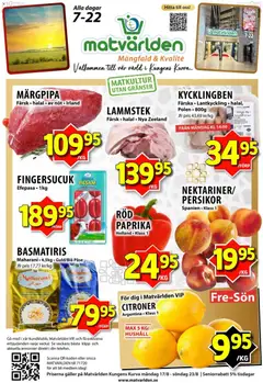 Matvärlden erbjudanden - Förhandsvisning av reklamblad från butik Matvärlden aktuell från 17/08/2026