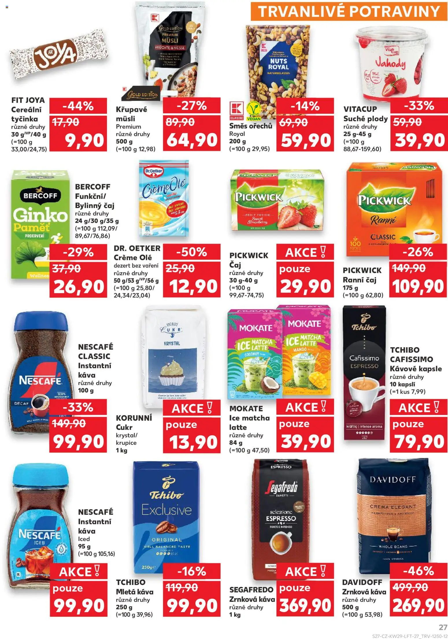 Kaufland leták od 15.07.2026 | Strana: 27 | Produkty: Mokate, Kávové kapsle, Cukr, Potraviny