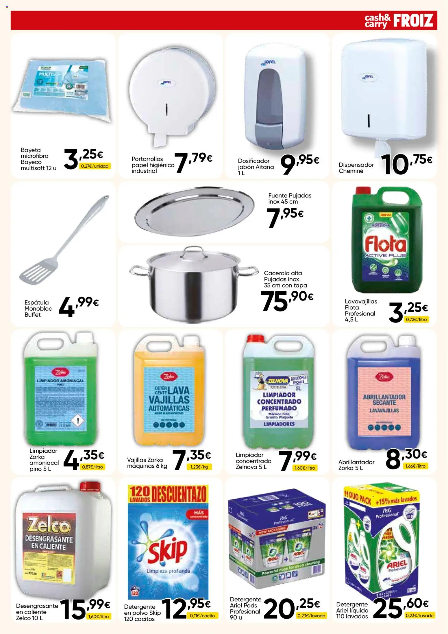 Froiz - Folleto Cash │ válido desde el 23/07/2026 | Página: 13 | Productos: Polvo, Detergente, Dispensador, Lavavajillas