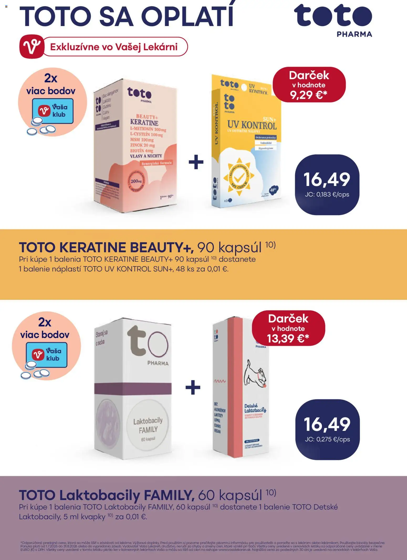 Nové Vaša lekáreň akcie – leták je platný od 01.07.2026 | Strana: 2