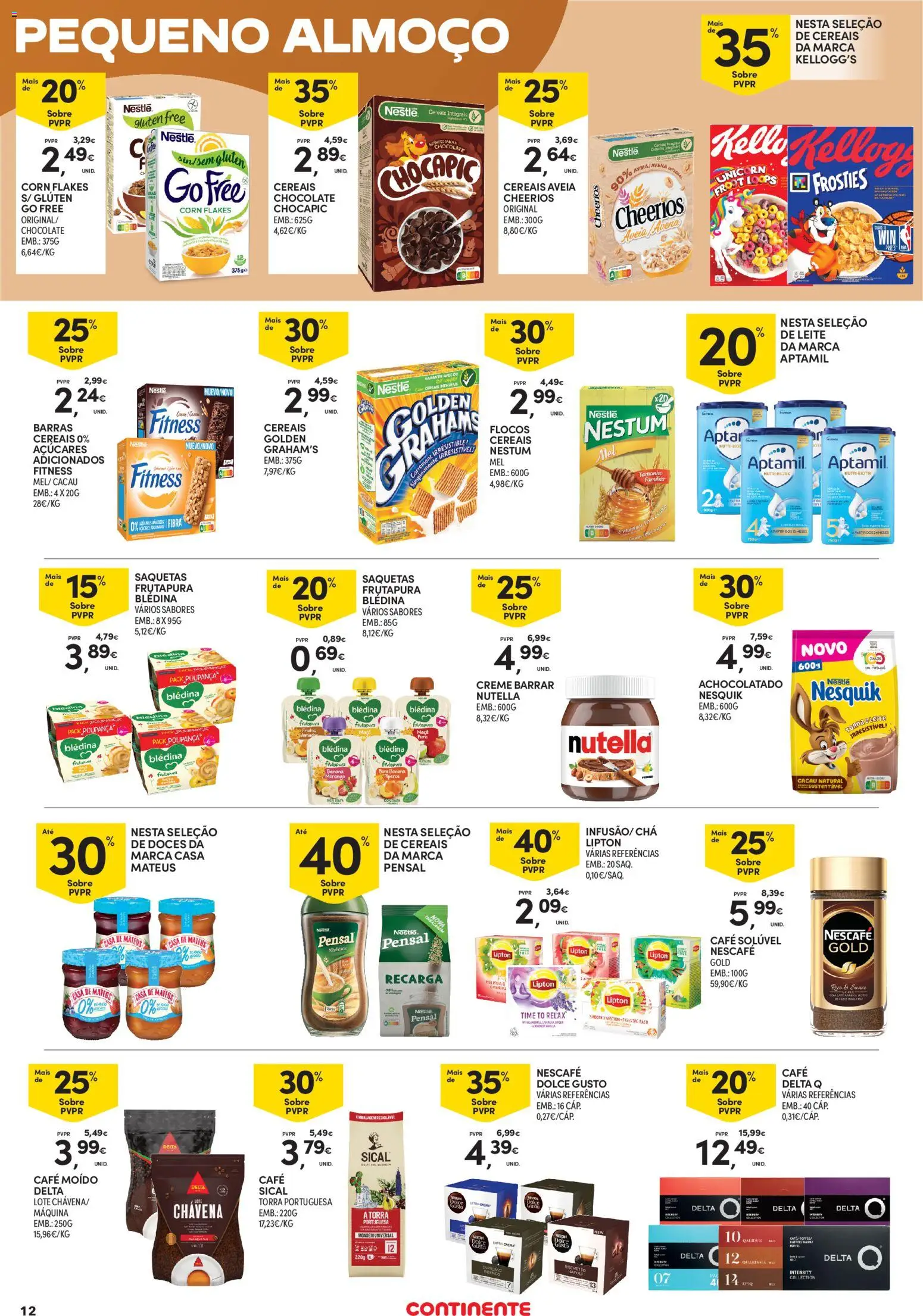 Continente Açores │ válido de 28.05.2026 | Página: 12 | Produtos: Banana, Café, Chocolate, Chá